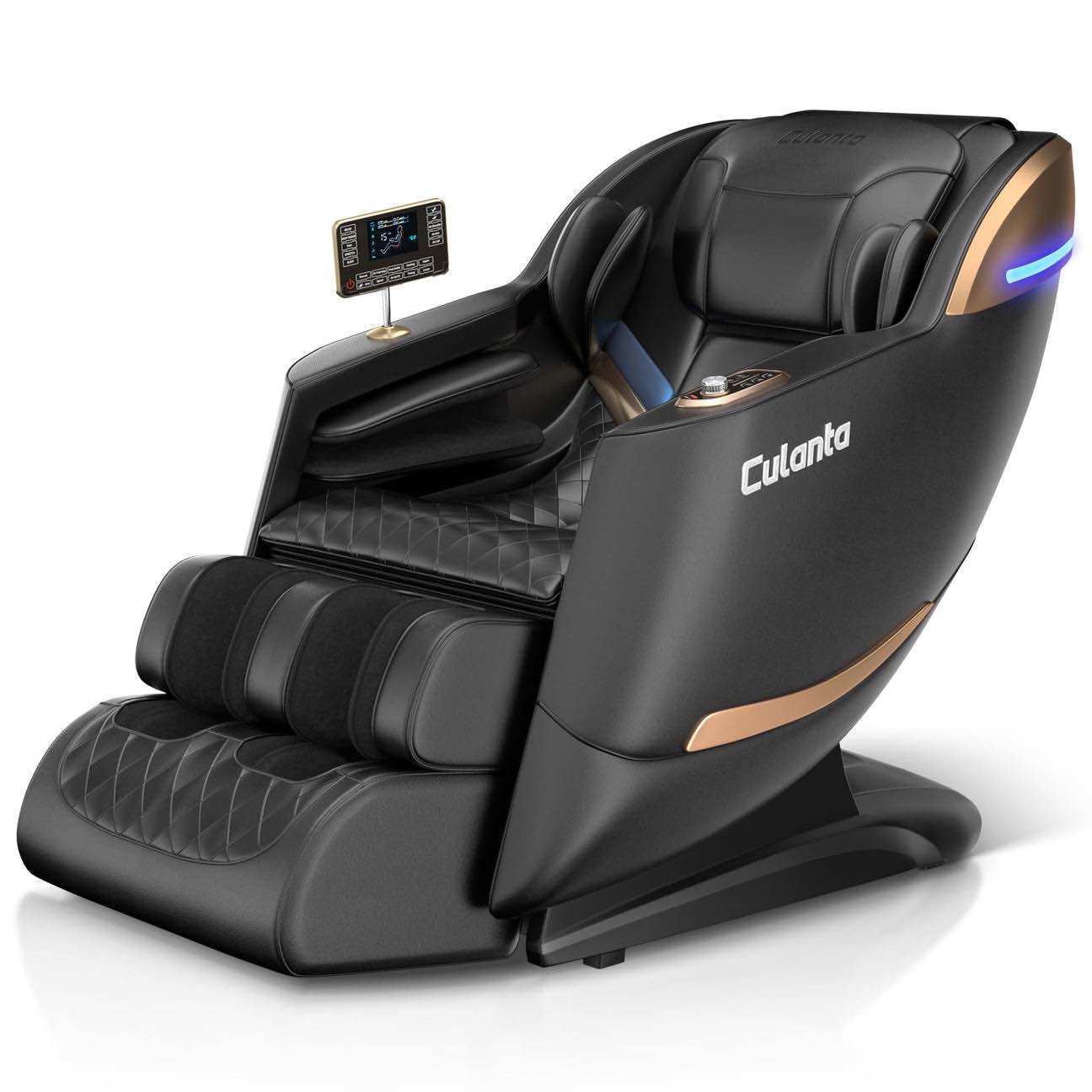 culanta massage chair full body, zero gravity sl-track shiatsu massage recliner chair with body scan, airbags, foot rollers, deep yoga stretch, heating (u1-black) 51.0 x 37.0 x 29.0 inches