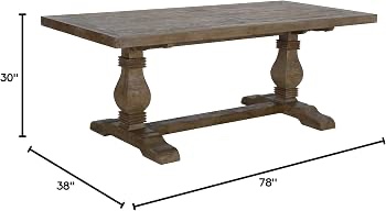 Condition photo showing New/Like New for quincy reclaimed pine 78 inch dining table (scratch and dent) 38"d x 78"w x 30"h