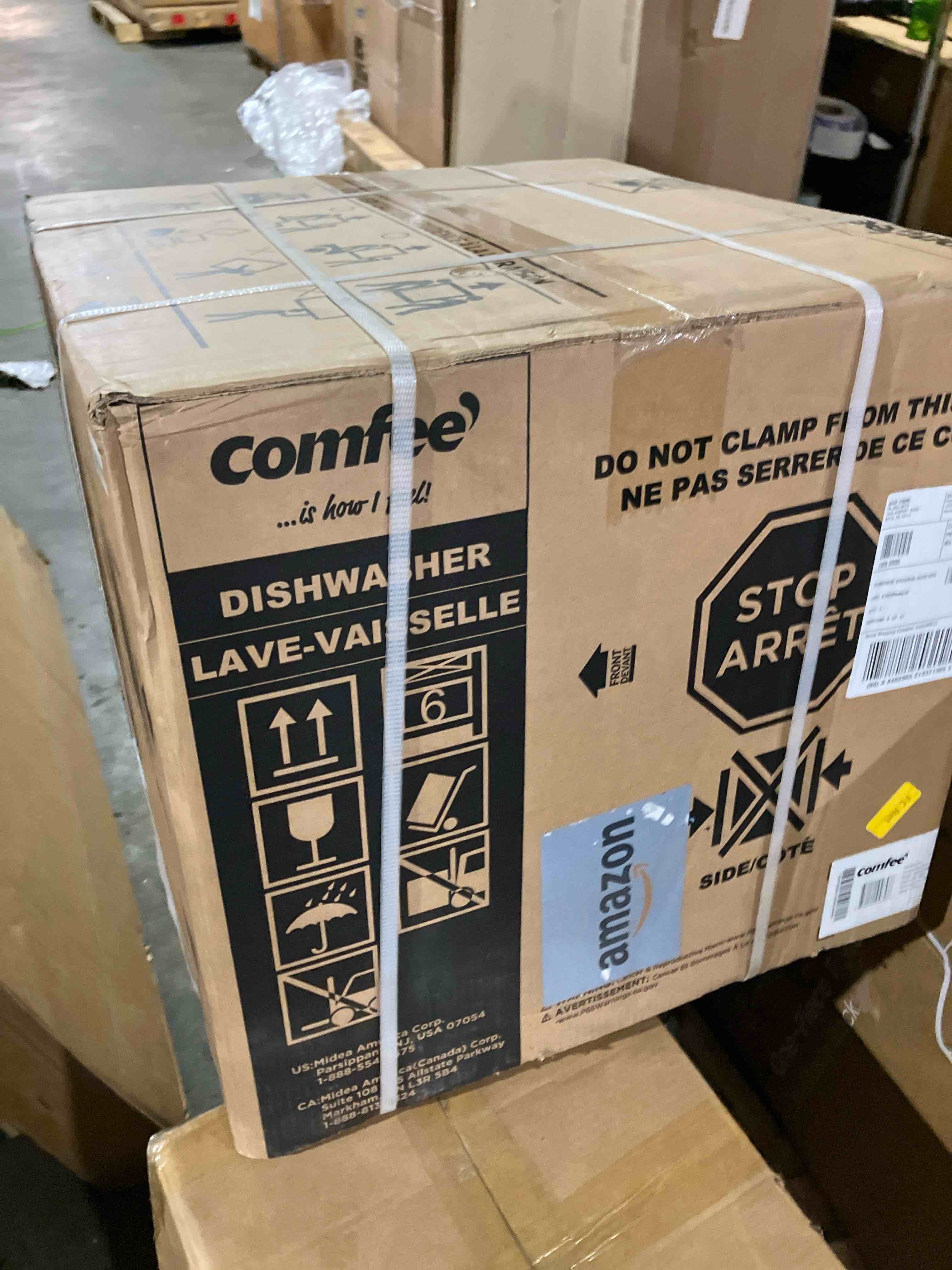 Condition photo showing New/Like New for comfee’ portable mini dishwasher, energy star, countertop, 6 place settings, with 8 washing programs, speed, baby-care, eco& glass, dish washer for dorm, rv& apartment, white