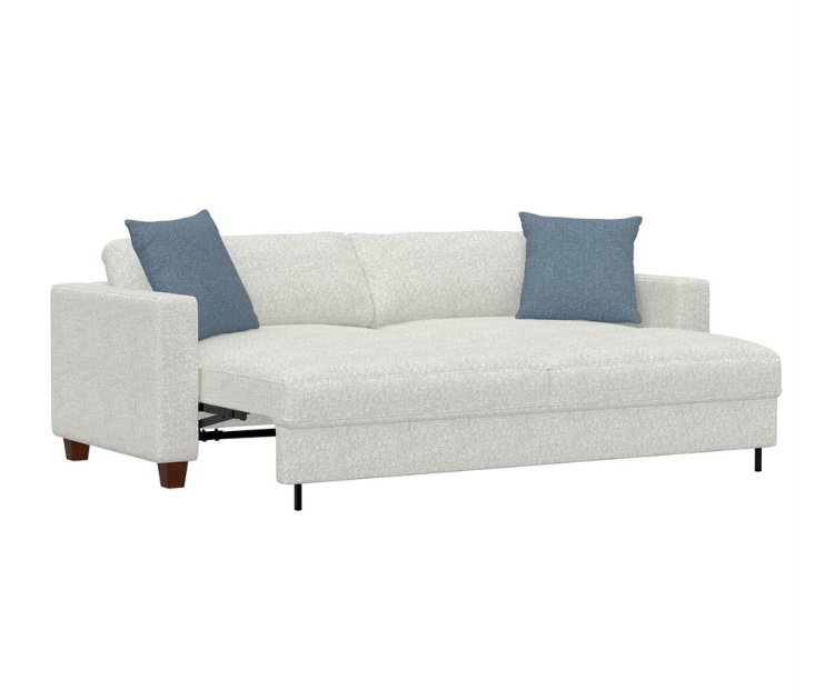 Condition photo showing New/Like New for 86” pop up sleeper sofa w / 2 pillows - gray