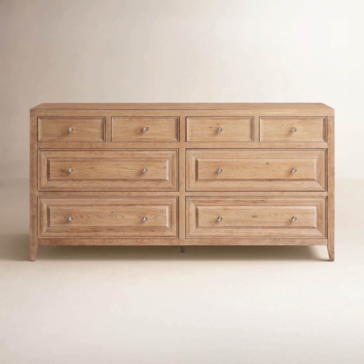 Condition photo showing New/Like New for rosalie 8-drawer dresser (scratch and dent) 36'' h x 72'' w x 19'' d