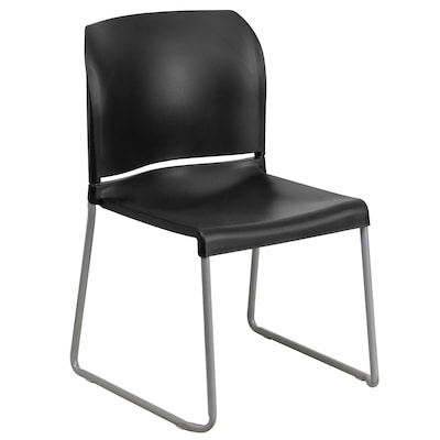 Condition photo showing New/Like New for 5 pcs flash furniture 19.5-in w modern black plastic accent chair