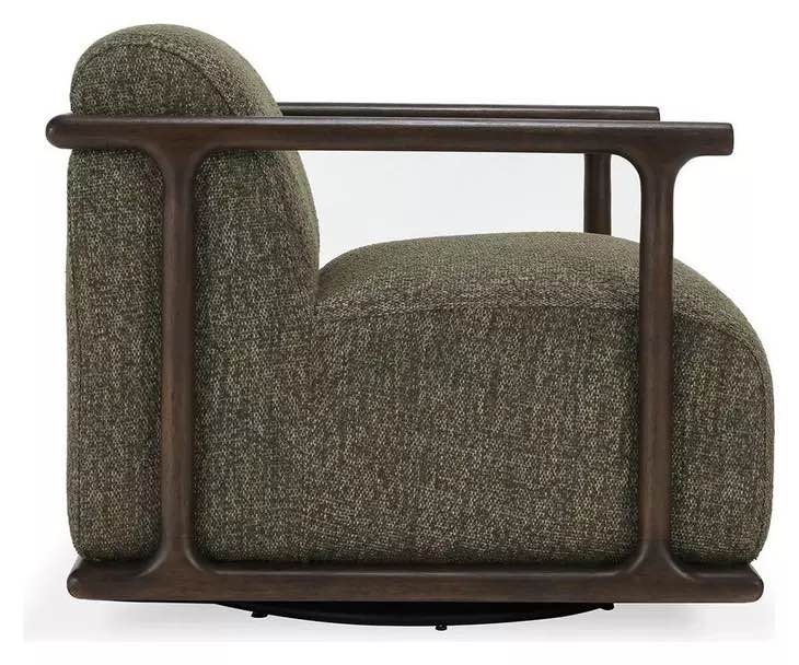 Condition photo showing New/Like New for lucia kale green upholstered accent chair, overall dimensions 33 w x 36.5 d x 32.25 h