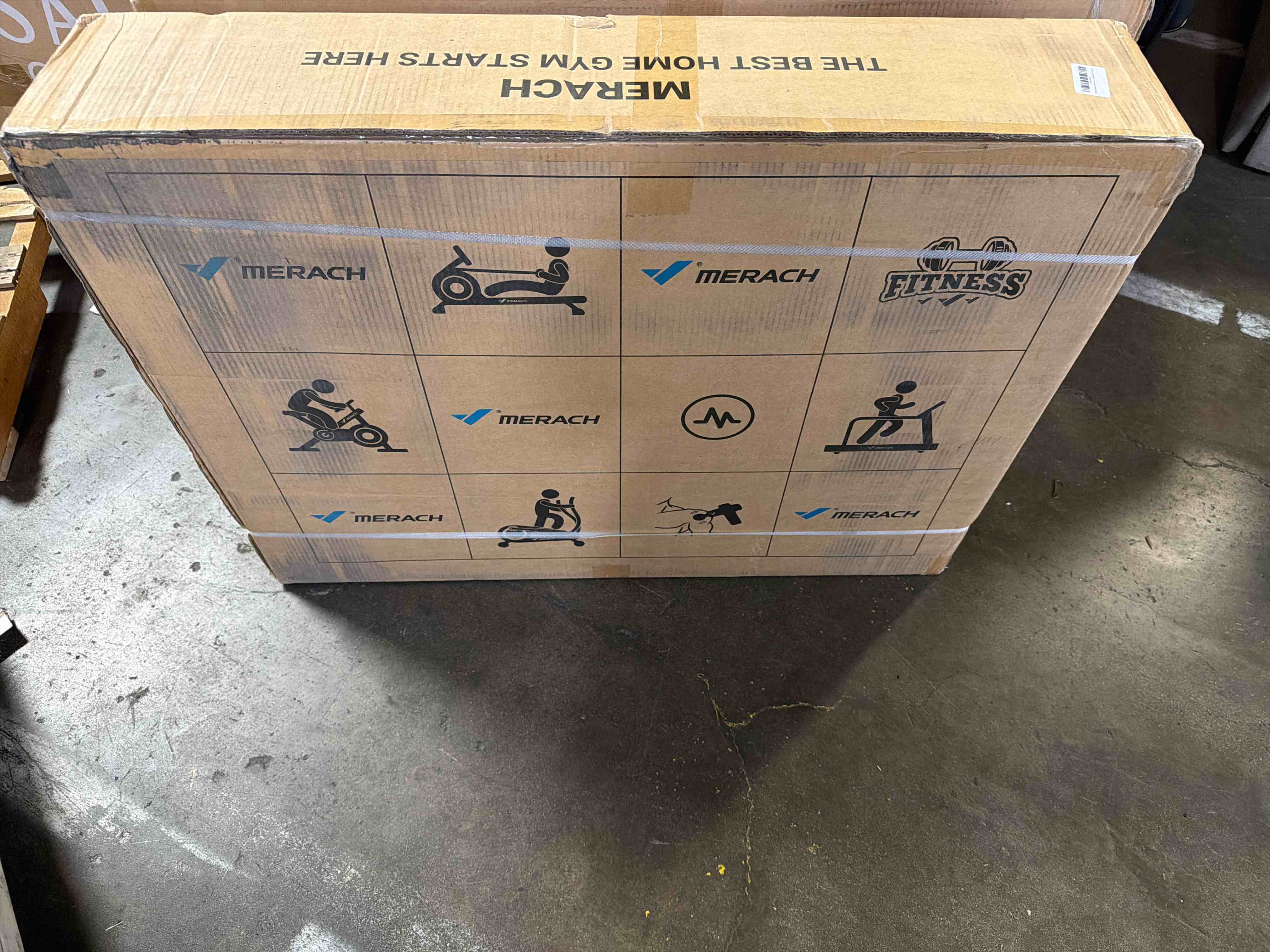 Condition photo showing New/Like New for merach s36 exercise bike, magnetic resistance, 330lbs capacity | stationary bike for home, quiet drive, fitness app with courses, adjustable seat, indoor cycling bike