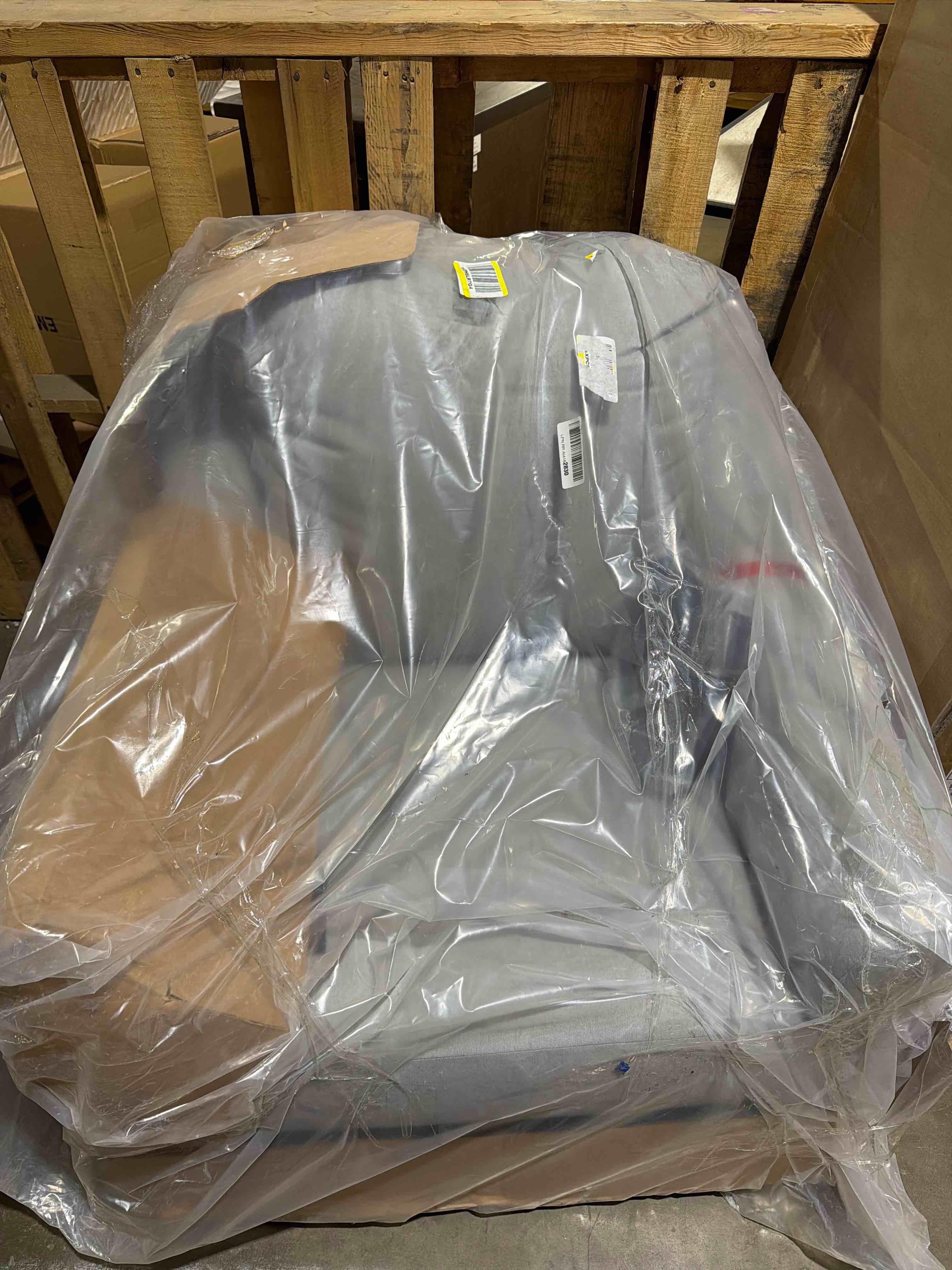 Condition photo showing New/Like New for signature design by ashley adlai casual upholstered chair, light gray