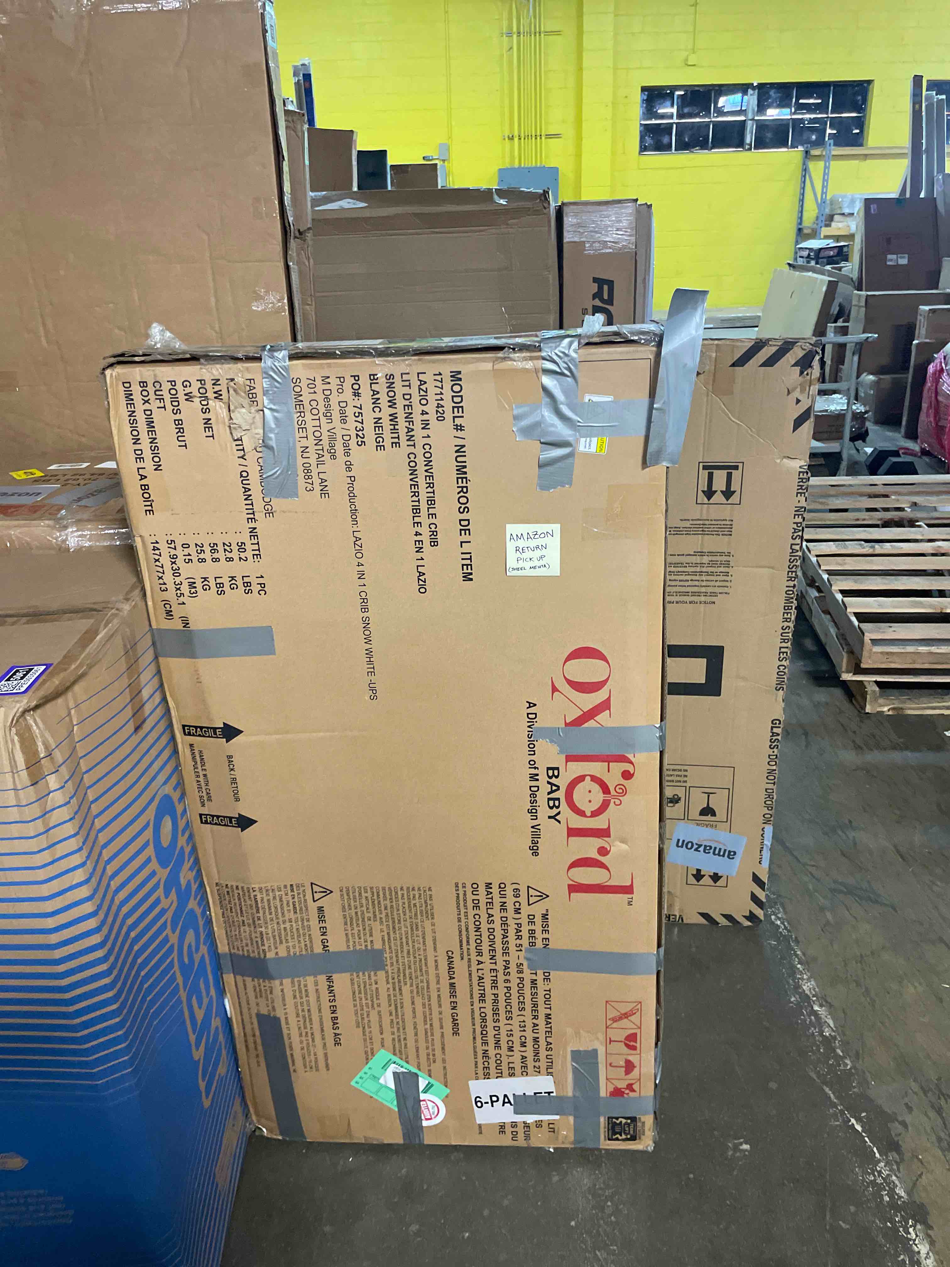 Condition photo showing Good Condition for oxford baby lazio 4-in-1 convertible baby crib, snow white, greenguard gold certified