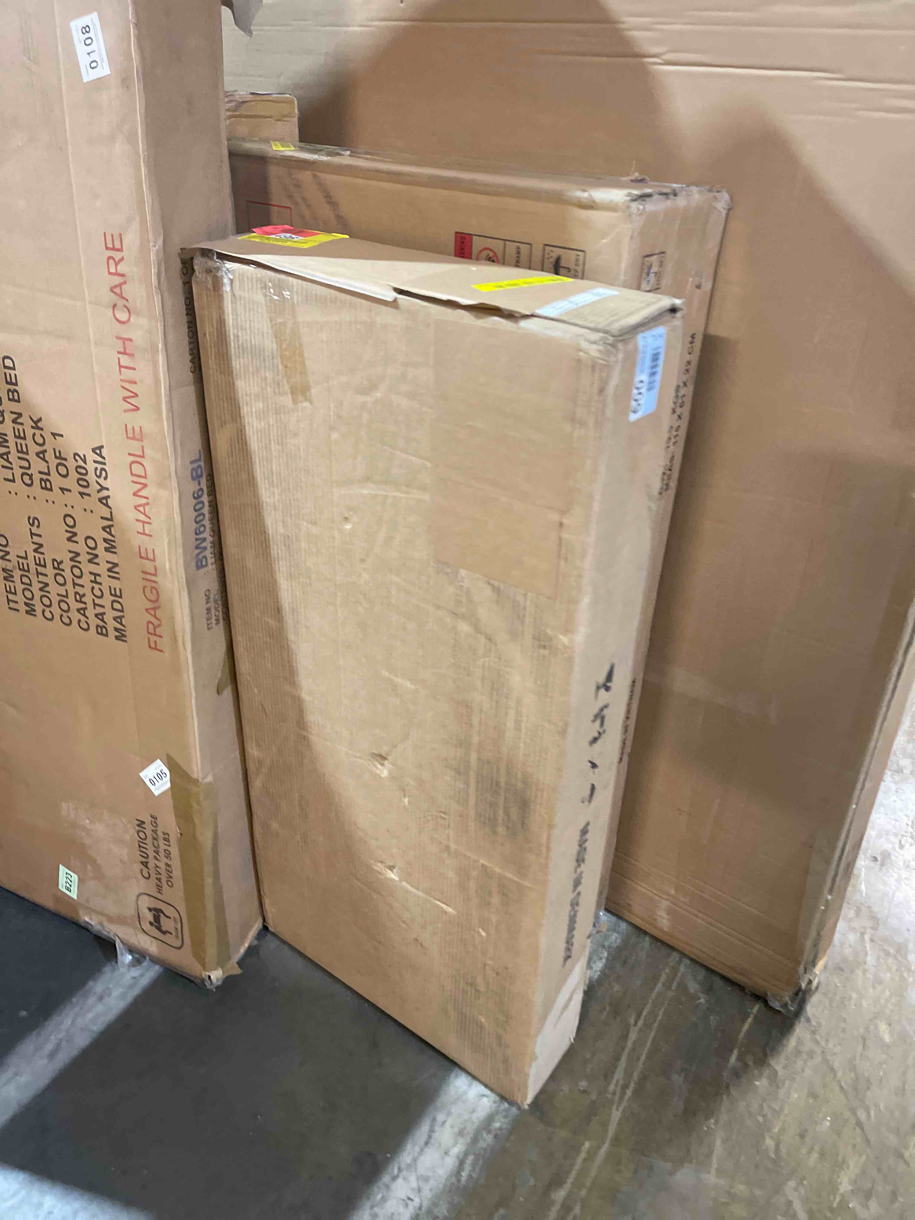 Condition photo showing As Is for modern 6-drawer dresser