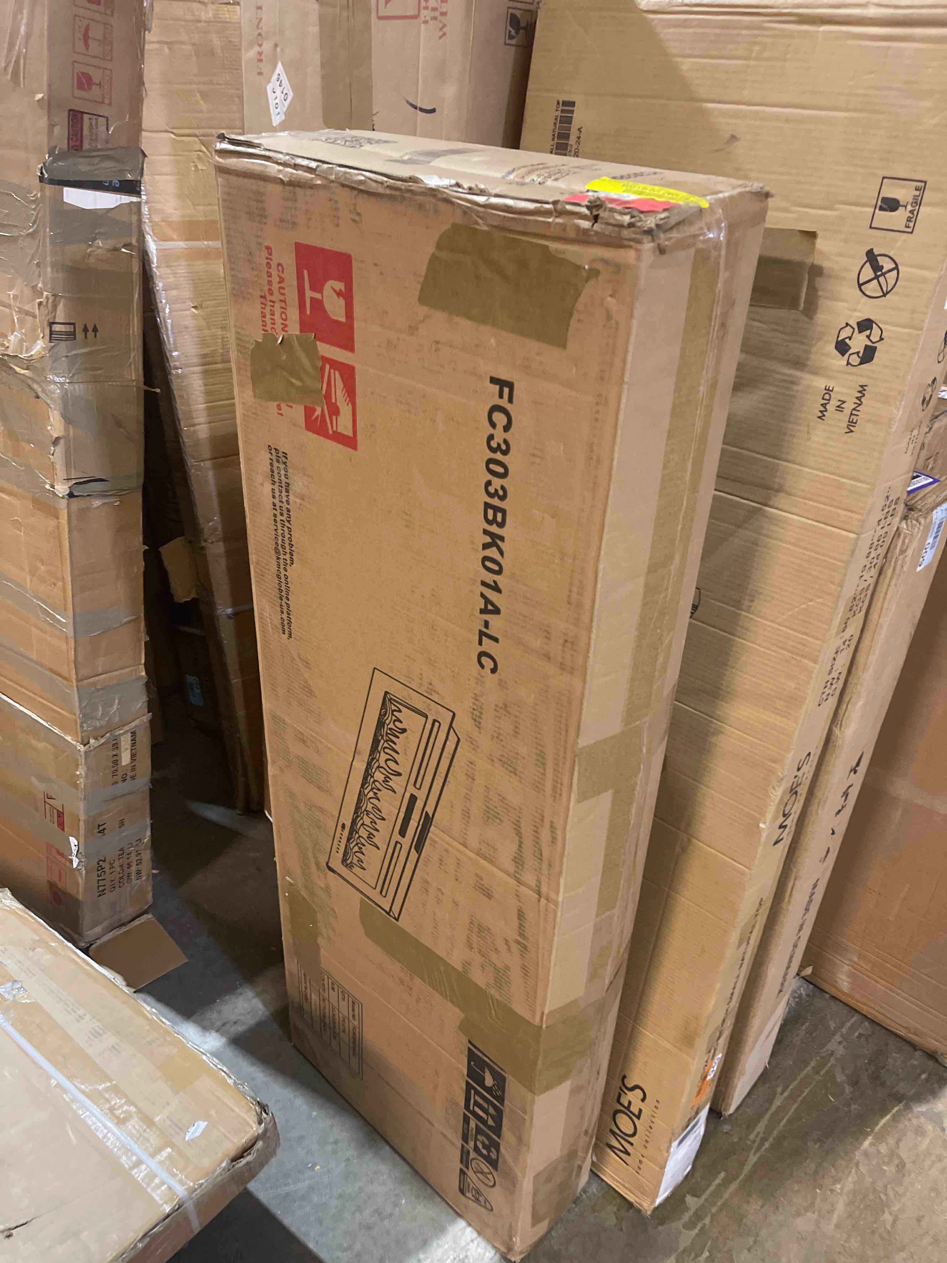 Condition photo showing New/Like New for ultra-thin electric fireplace, recessed & wall mounted heater, crystal stone & log, timer, 750w/1500w, adjustable flame color, touch screen & remote control