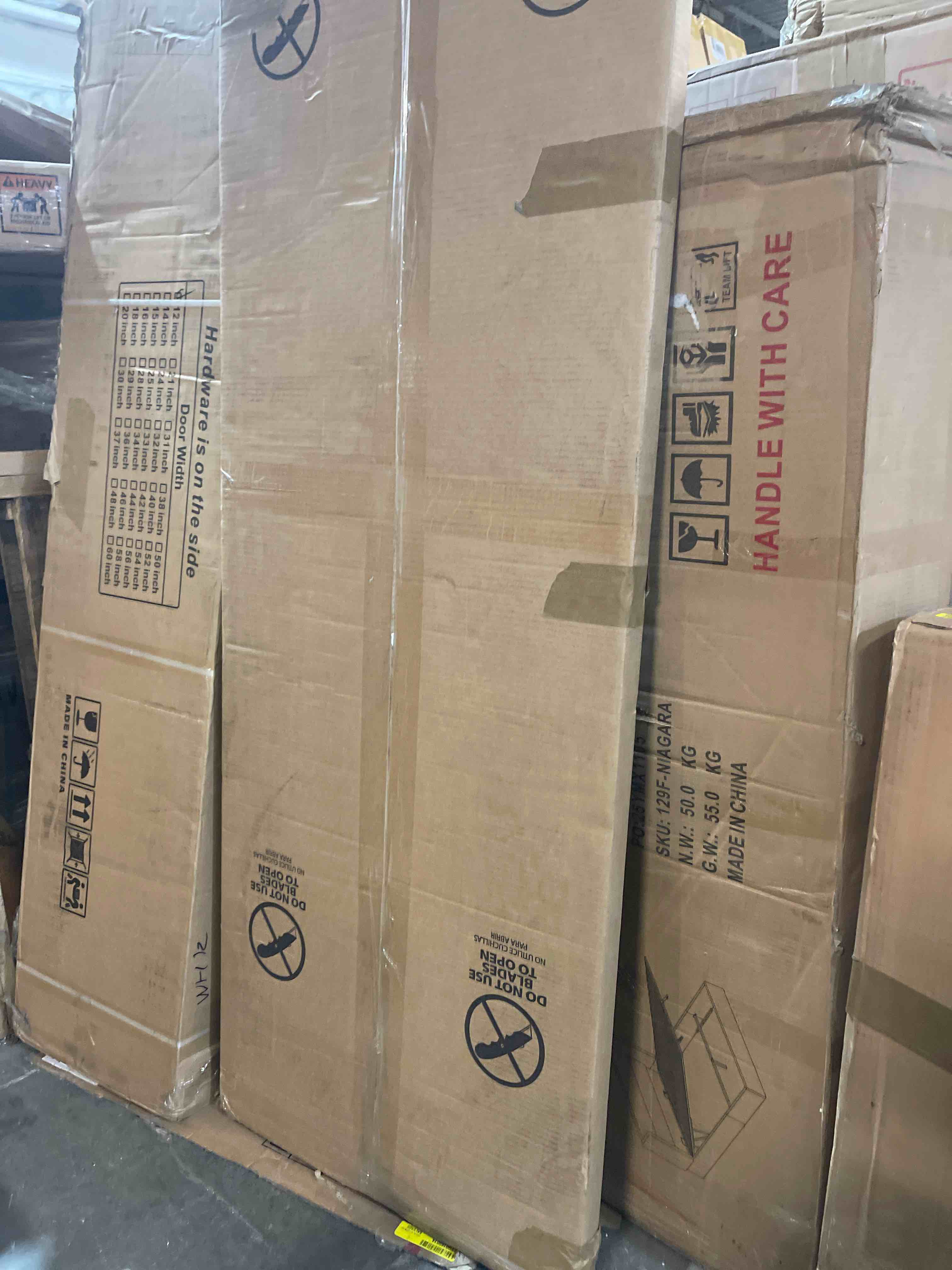 Condition photo showing New/Like New for 80-in 2-panel louvered wood primed shaker slab door