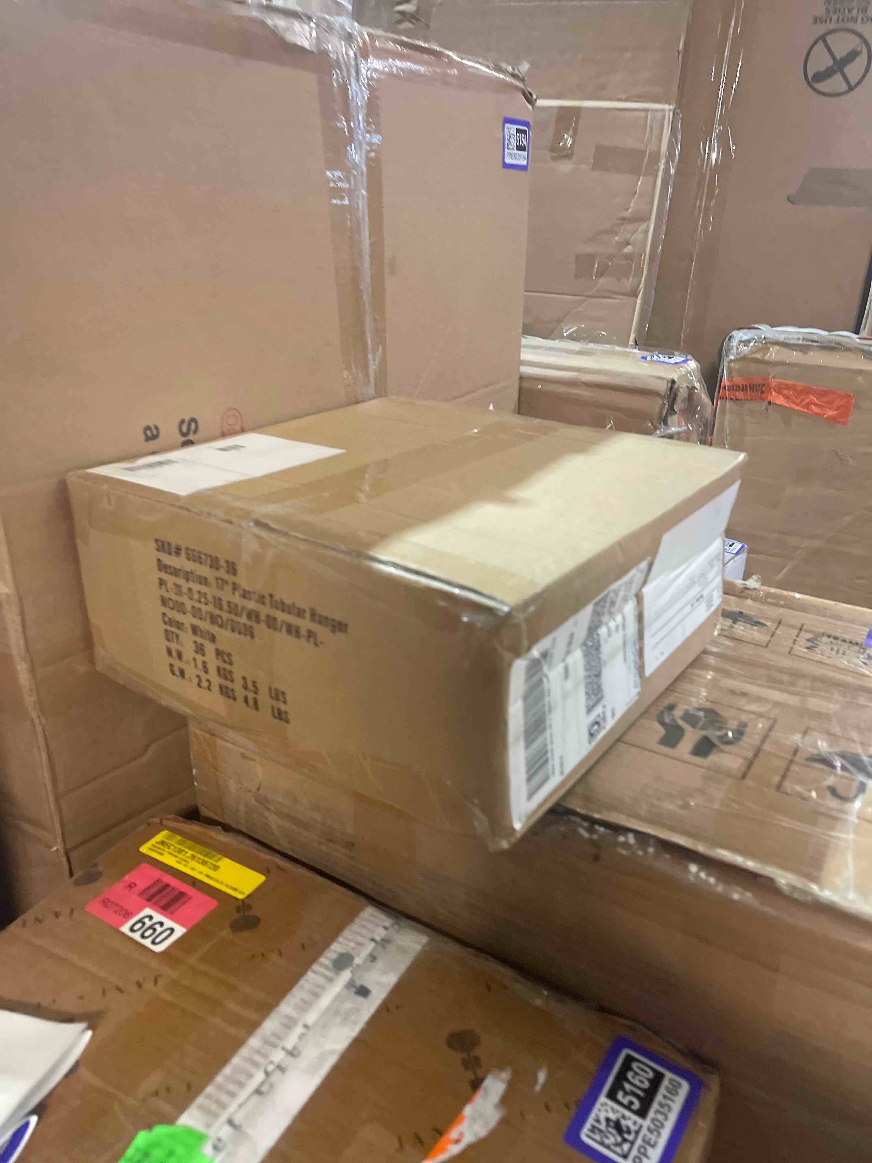 Condition photo showing New/Like New for plastic tubular hangers - shoulder indents - 17" 