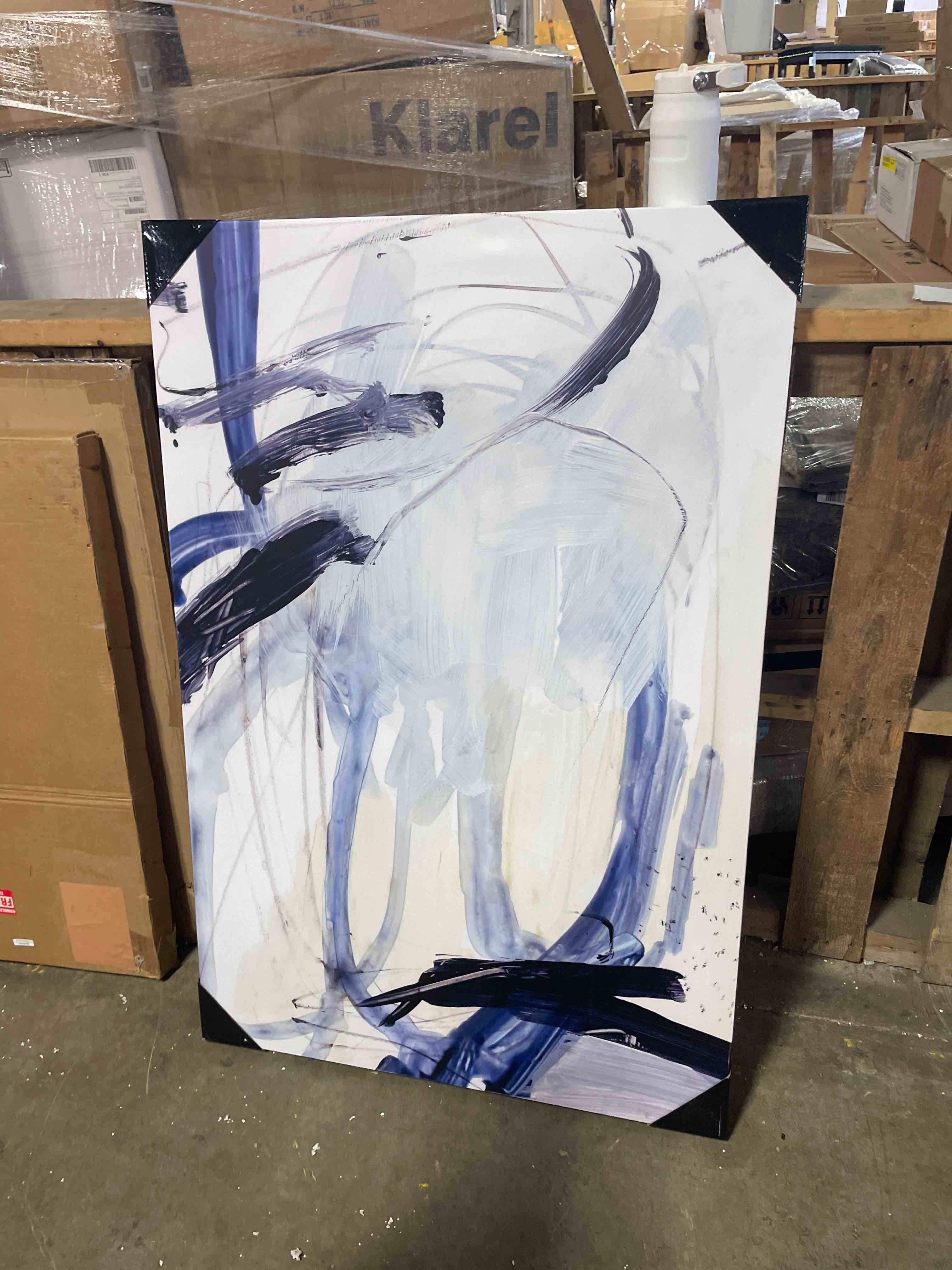 Condition photo showing As Is for indigo, splash painting