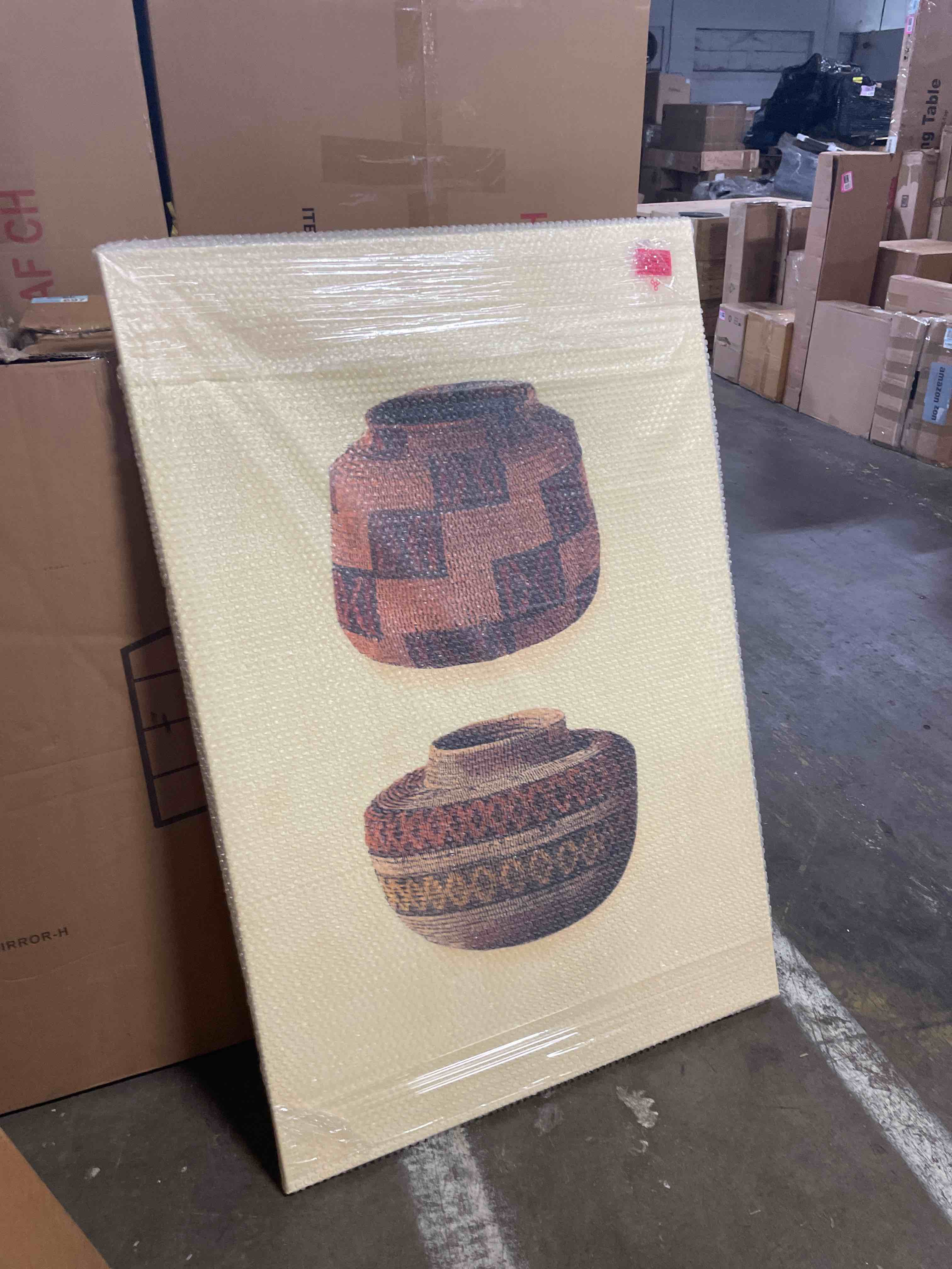 Condition photo showing New/Like New for w008881172 " hand woven baskets iii " by vision studio