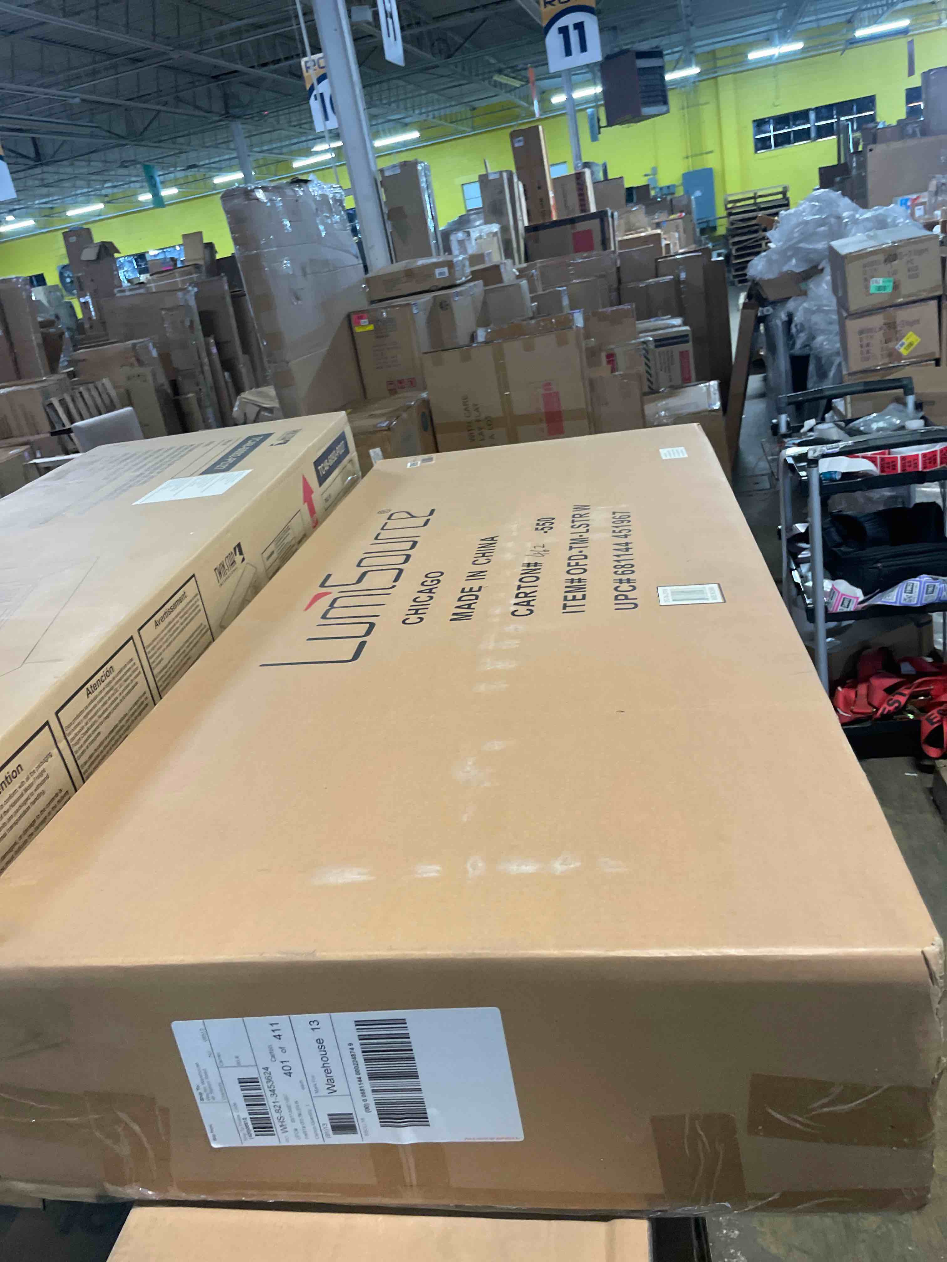 Condition photo showing New/Like New for luster contemporary desk white - lumisource: chrome x-legs, mdf, gloss finish, pullout drawer