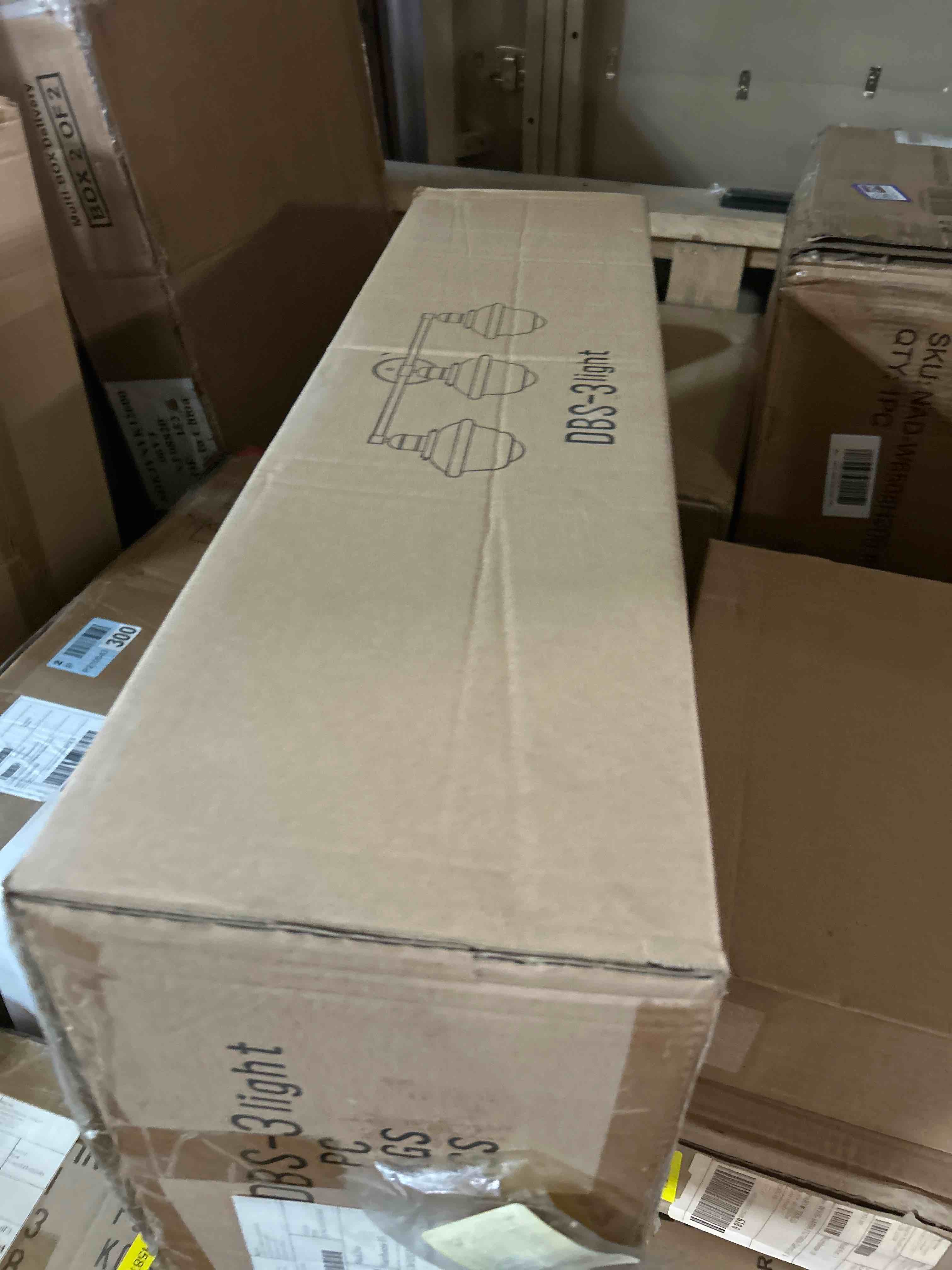 Condition photo showing New/Like New for innovations 205-bk-s-g532 3 light adjustable bathroom fixture, matte black