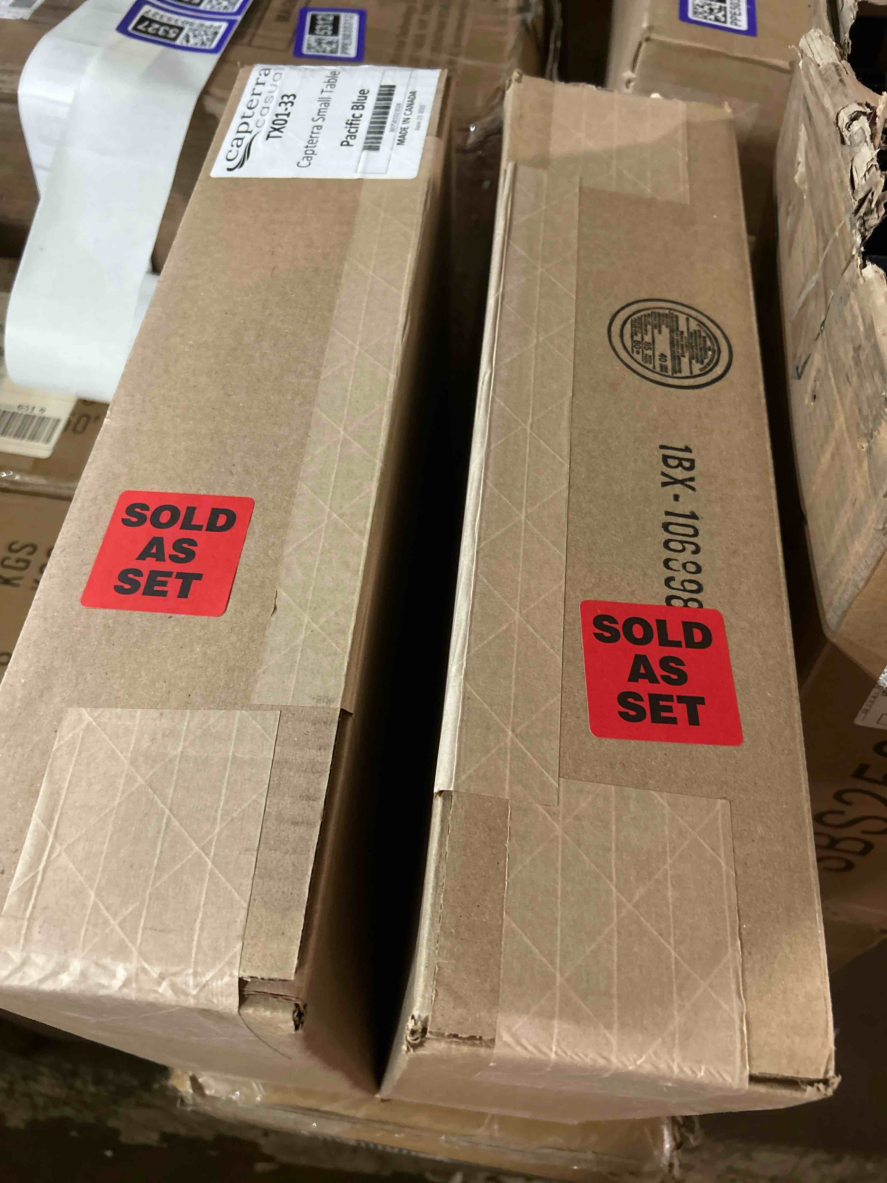 Condition photo showing New/Like New for capterra small table  pacific blue(set of 2)