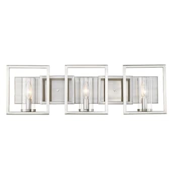 golden lighting marco 26-in 3-light pewter modern/contemporary vanity light