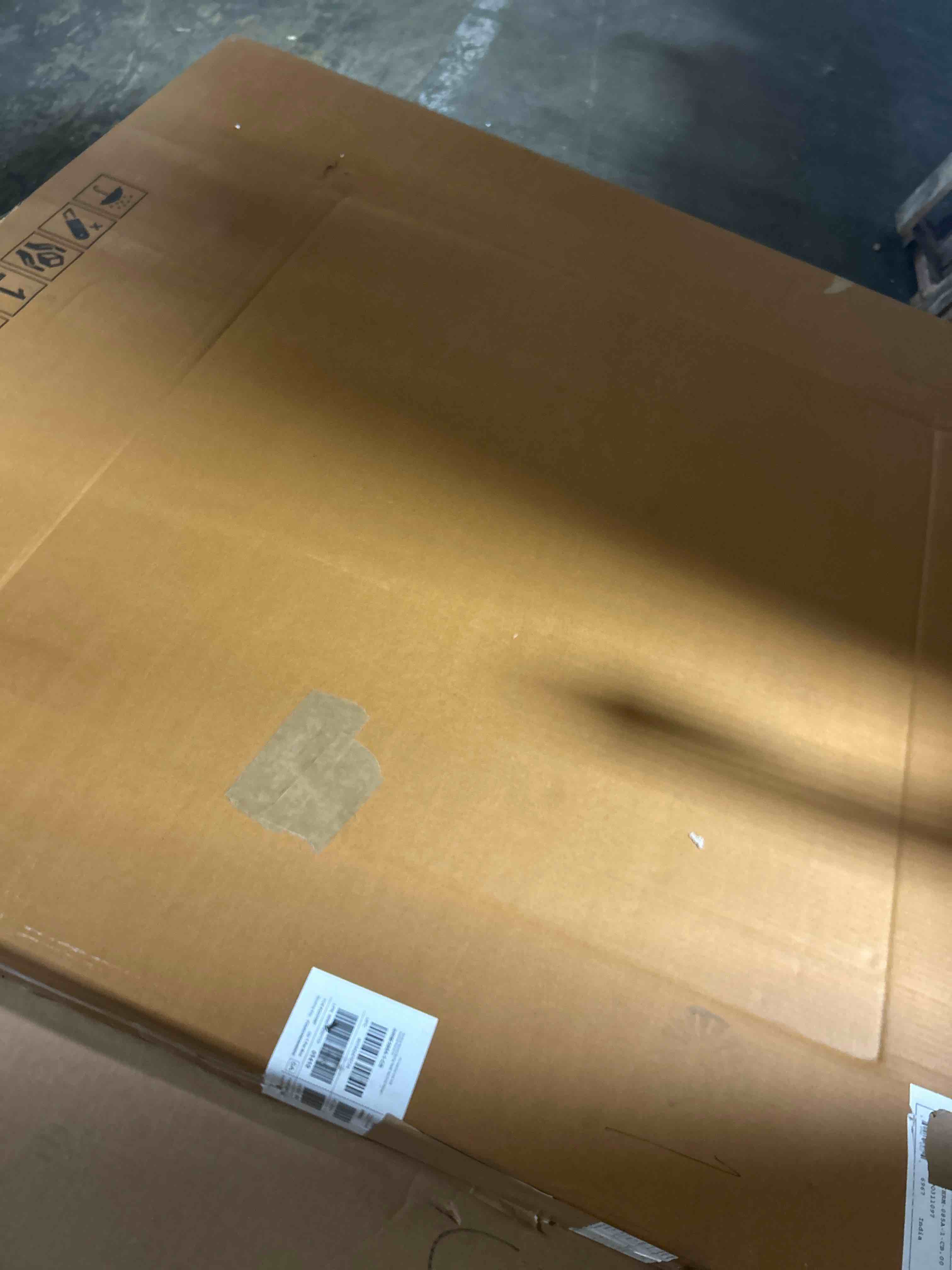 Condition photo showing As Is for kesling round dining table top coal mango / kesling round dining table top(top only)