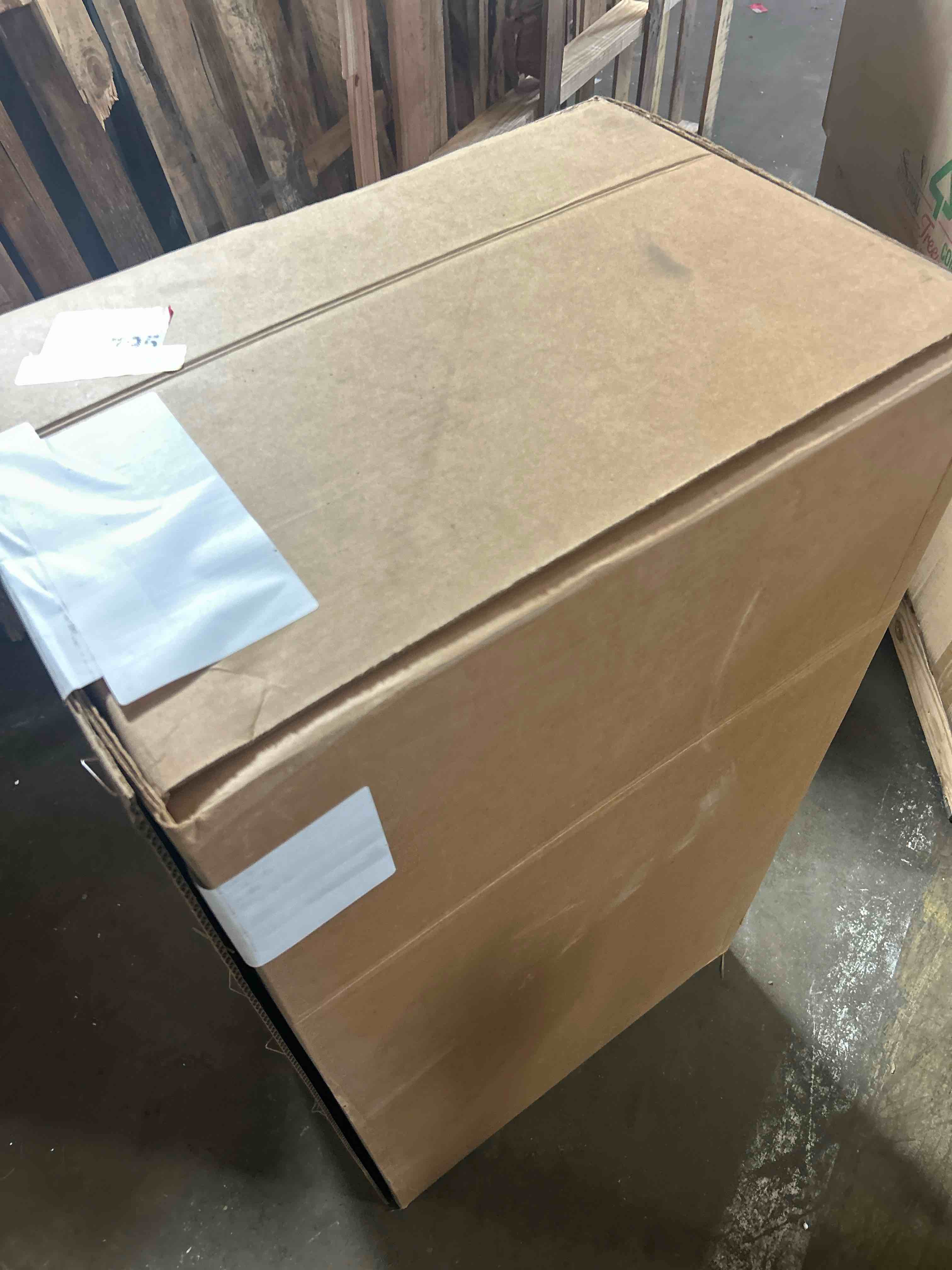 Condition photo showing New/Like New for signature design by ashley ralene rake back 19" dining room chair 2 count, medium brown light brown