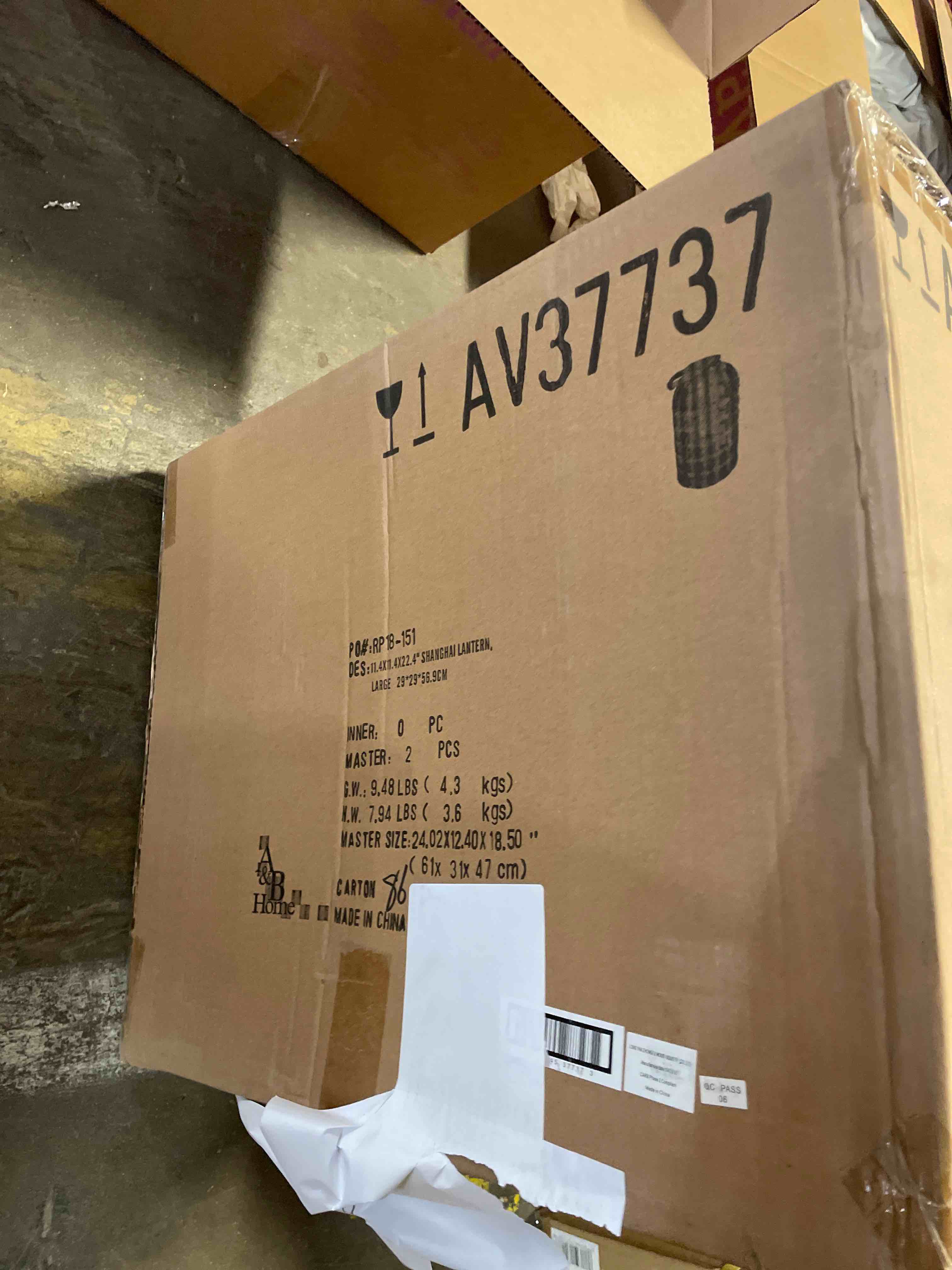 Condition photo showing New/Like New for a&b home shanghai lantern large 22.4-inch
