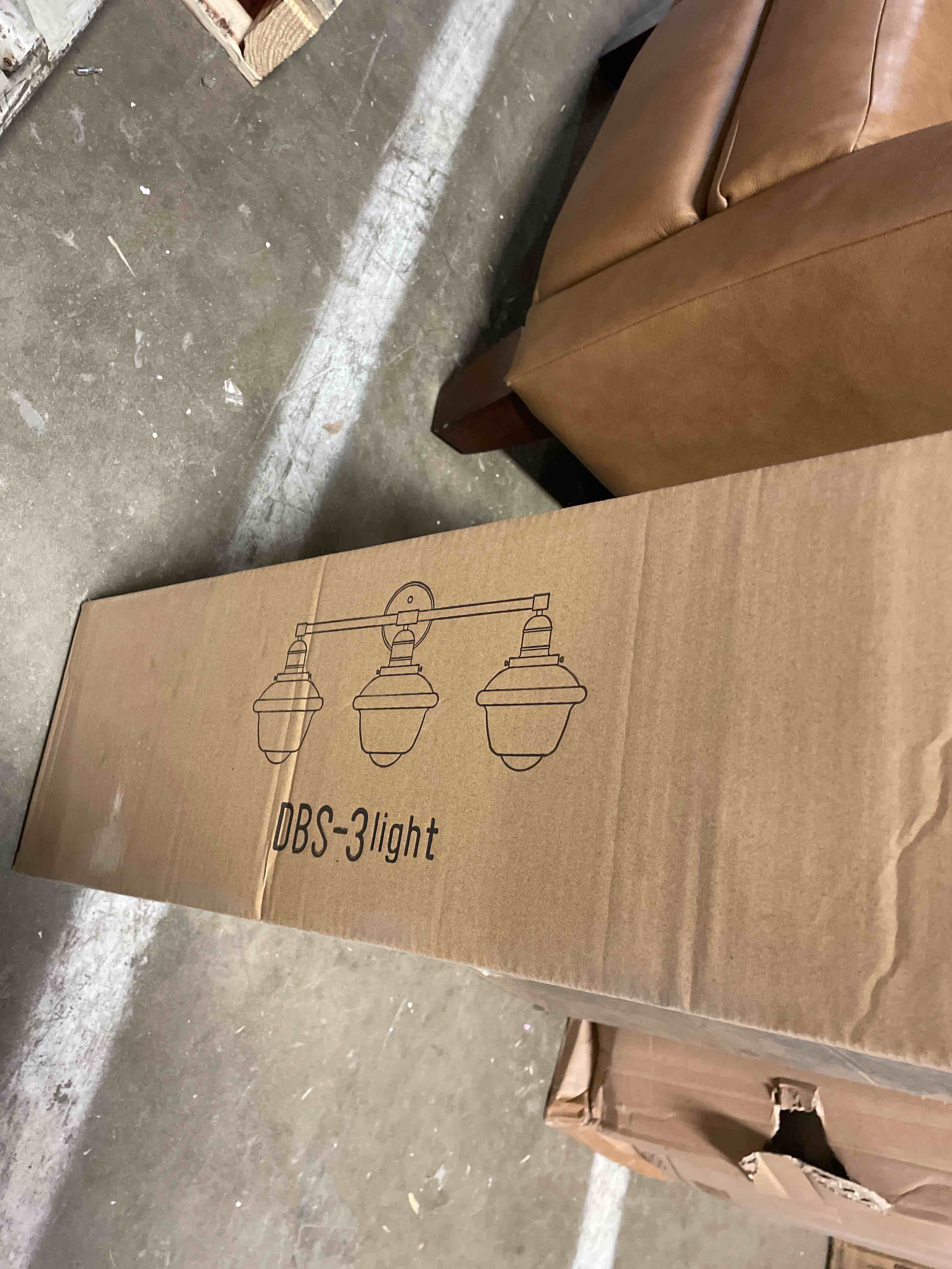 Condition photo showing New/Like New for odeums bathroom vanity lights  3-lights indoor wall sconces  interior wall lighting fixture with clear glass