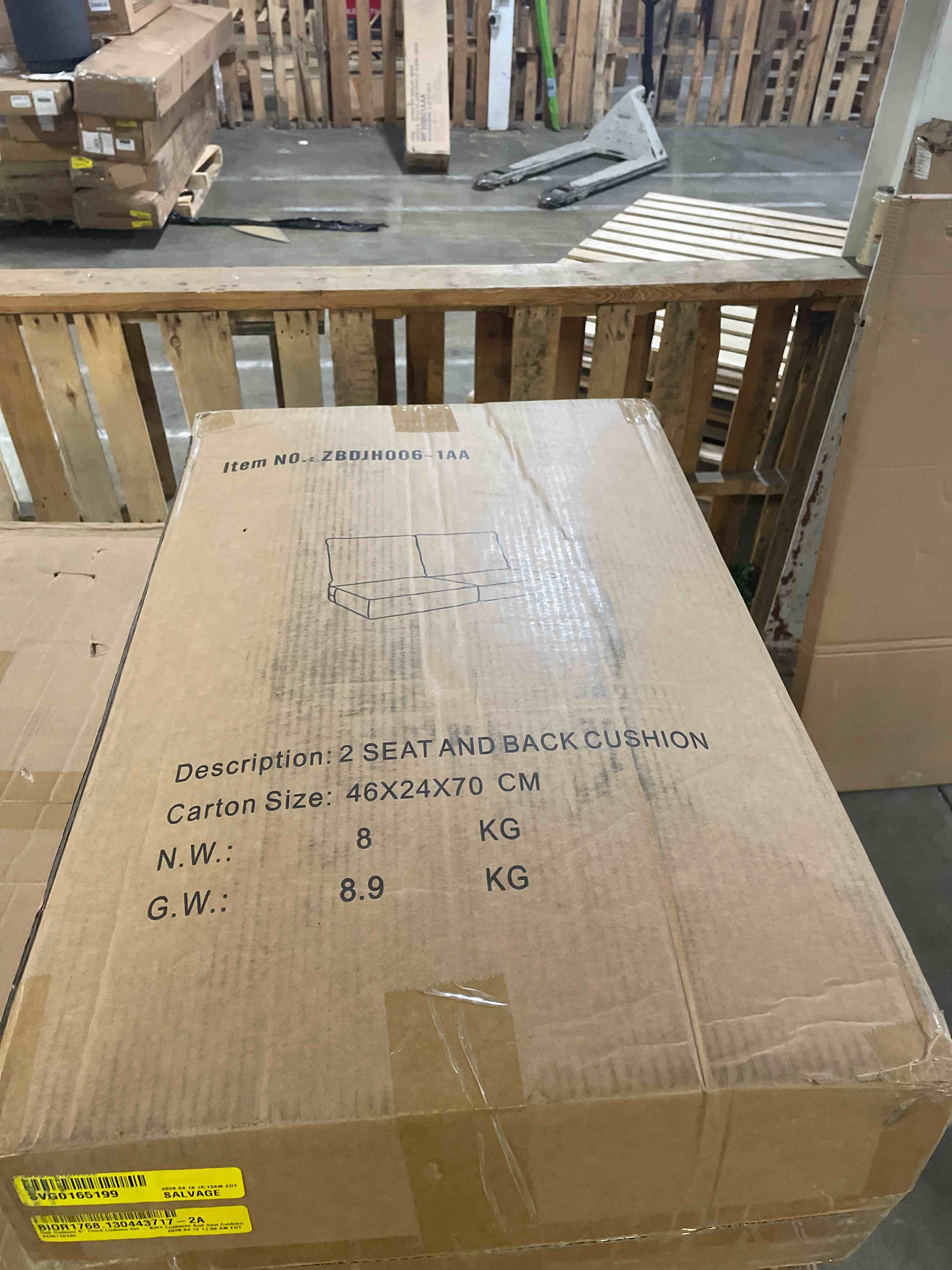Condition photo showing New/Like New for outdoor chair cushions, 6 inch thick seat cushion for outdoor furniture, waterproof 22x24 patio furniture cushions, patio couch cushions replacement, include 2 back & 2 seat cushion, thick/beige