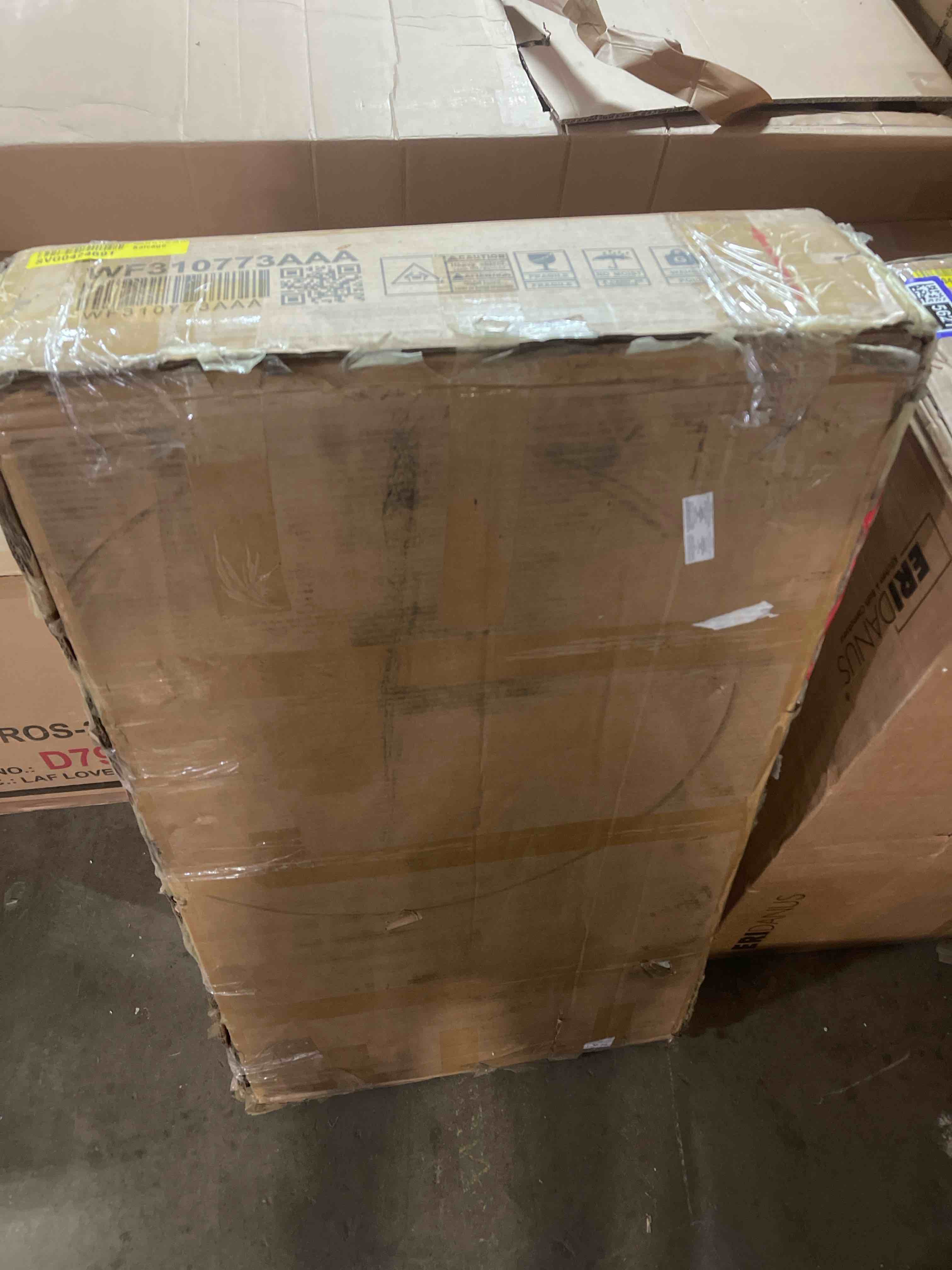 Condition photo showing As Is for monarch specialties i bed - twin size/beige linen,