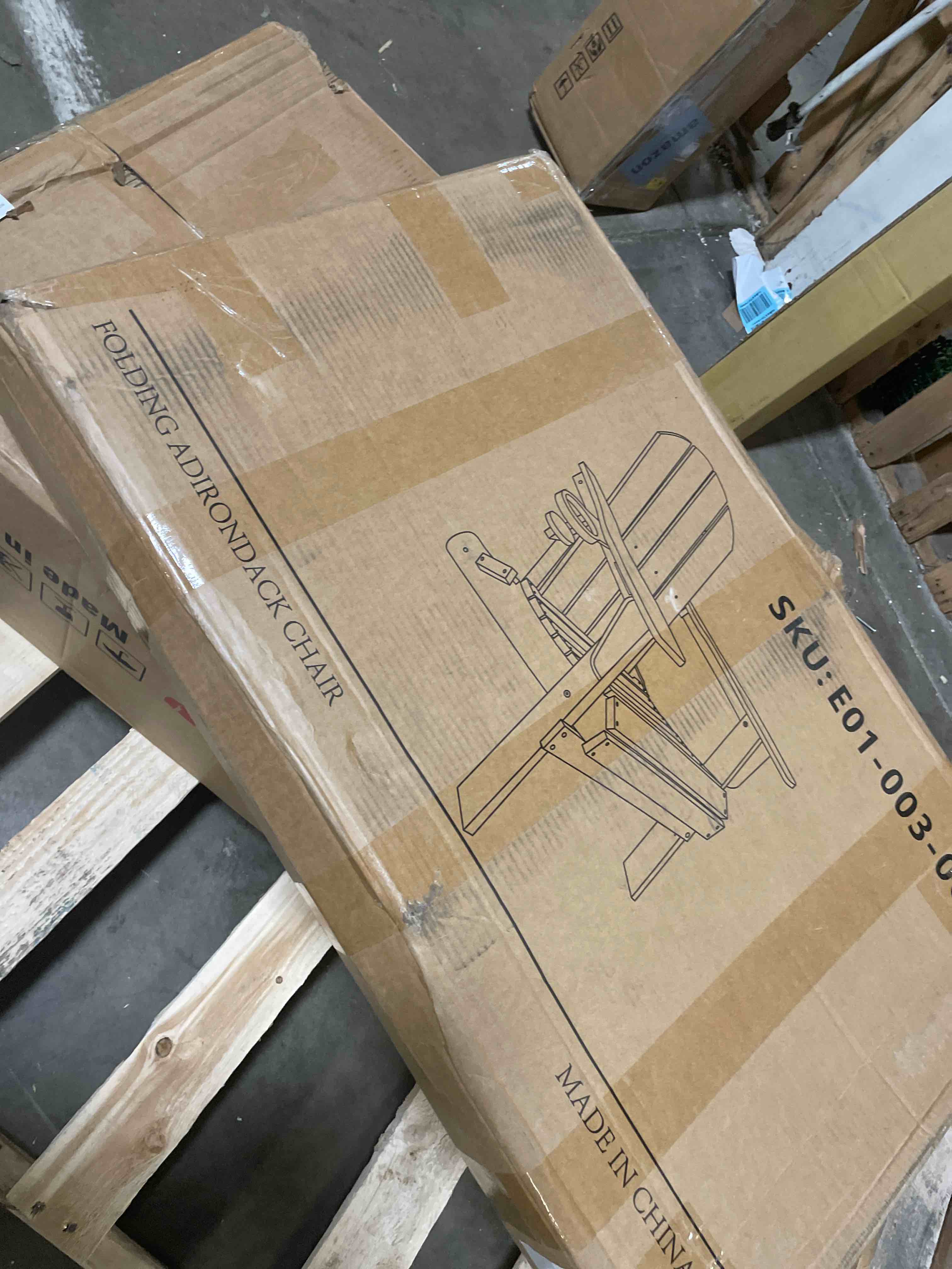Condition photo showing Good Condition for navine adirondack chair, hdpe folding adirondack chair with multifunctional cup holder, weather resistant fire pit chair for porches, patios, patios, poolsides, decks.