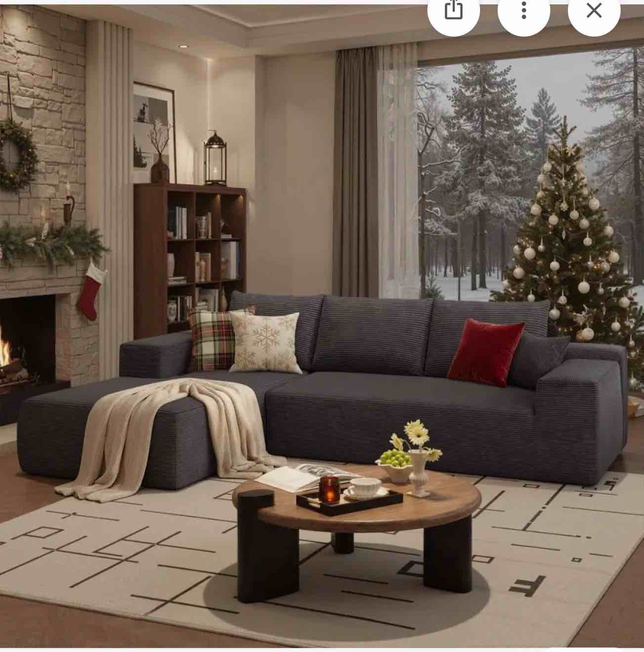 2 piece upholstered sectional  