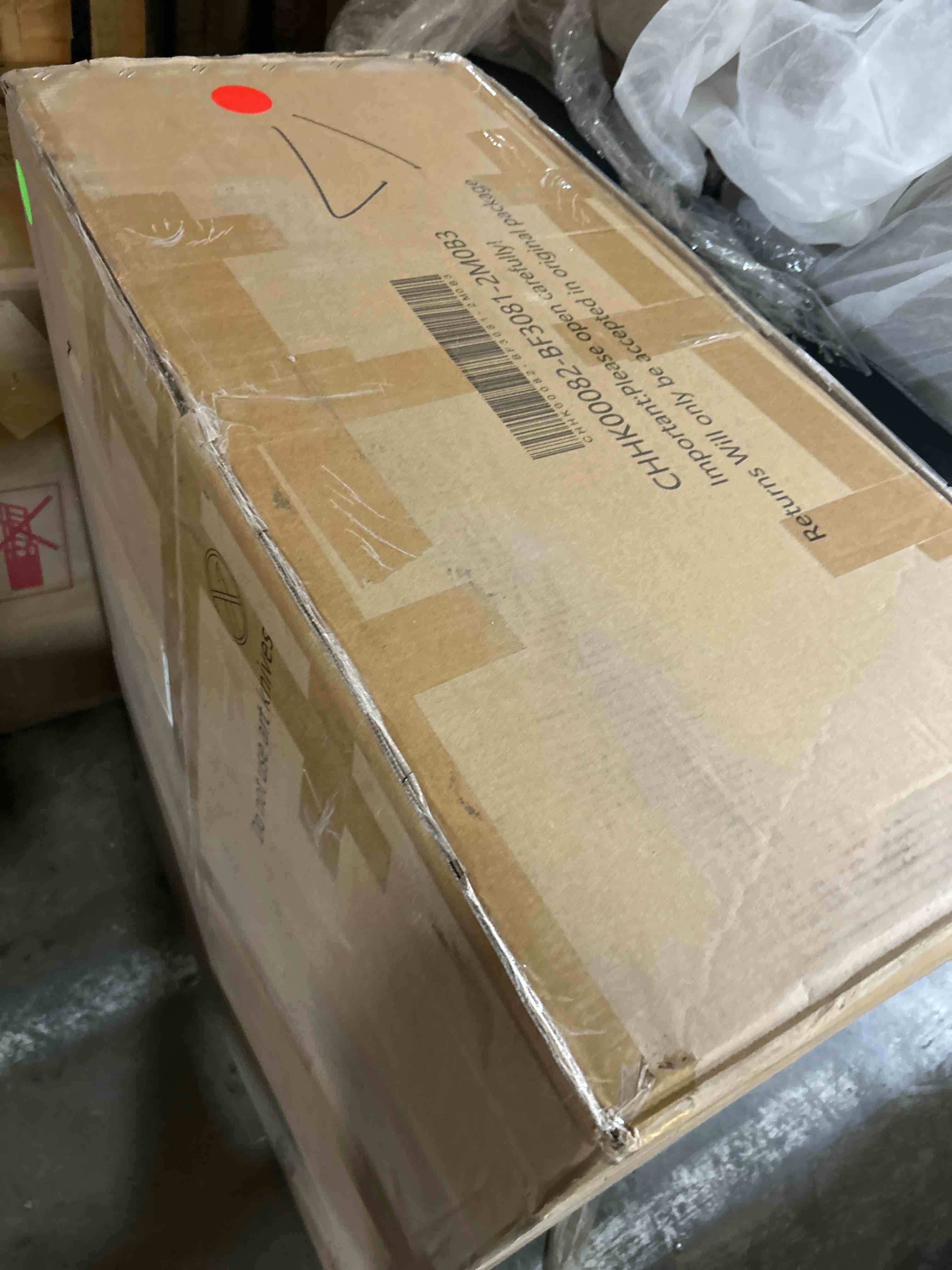 Condition photo showing As Is for haomarkets oversized modular sectional sofa with movable ottoman, corduroy u shaped sectional couches, 7-seater modular sofas with reversible chaises for living room(box 4 of 5 only)