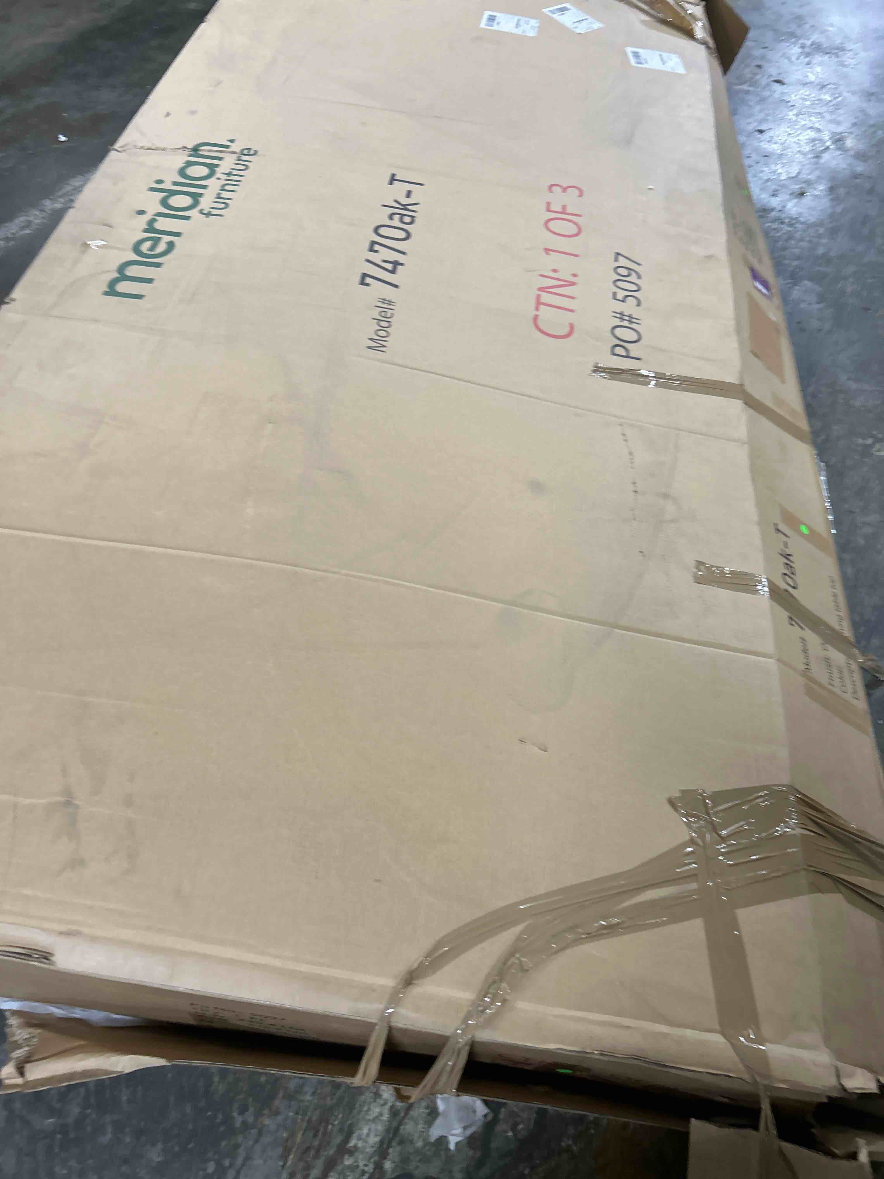 Condition photo showing As Is for meridian furniture belinda oak dining table (table top only)