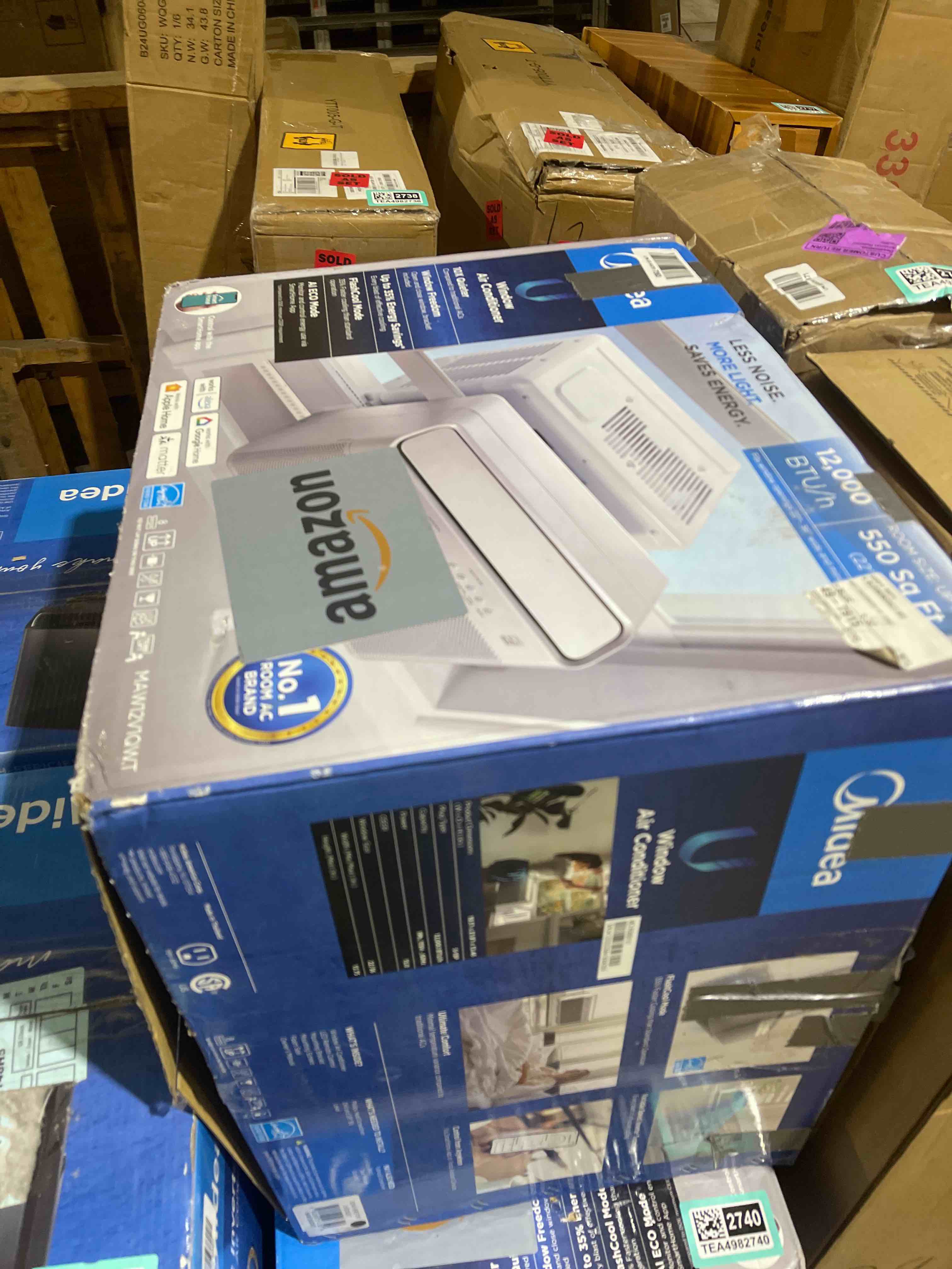 Condition photo showing New/Like New for midea 12,000 btu u-shaped smart inverter window air conditioner–cools up to 550 sq. ft., ultra quiet with open window flexibility, compatible with alexa/google assistant, 35% energy savings (renewed)