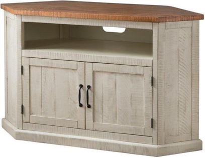 Martin Svensson Home Rustic Tv Stand In Antique White And Honey