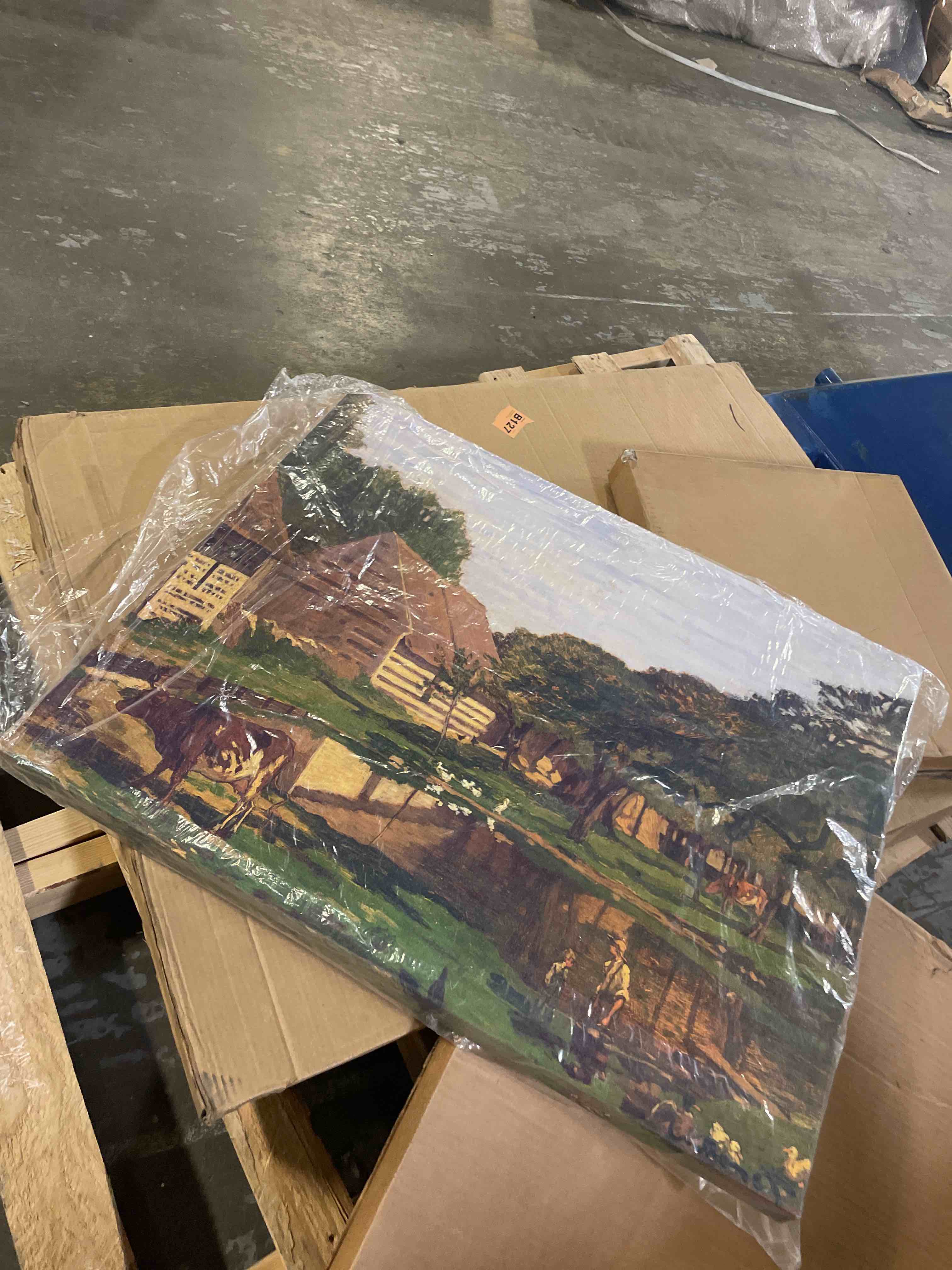 Condition photo showing New/Like New for a farmyard in normandy by claude monet impressionism poster print for teen boys room wall art canvas painting print 16x24inch(40x60cm)