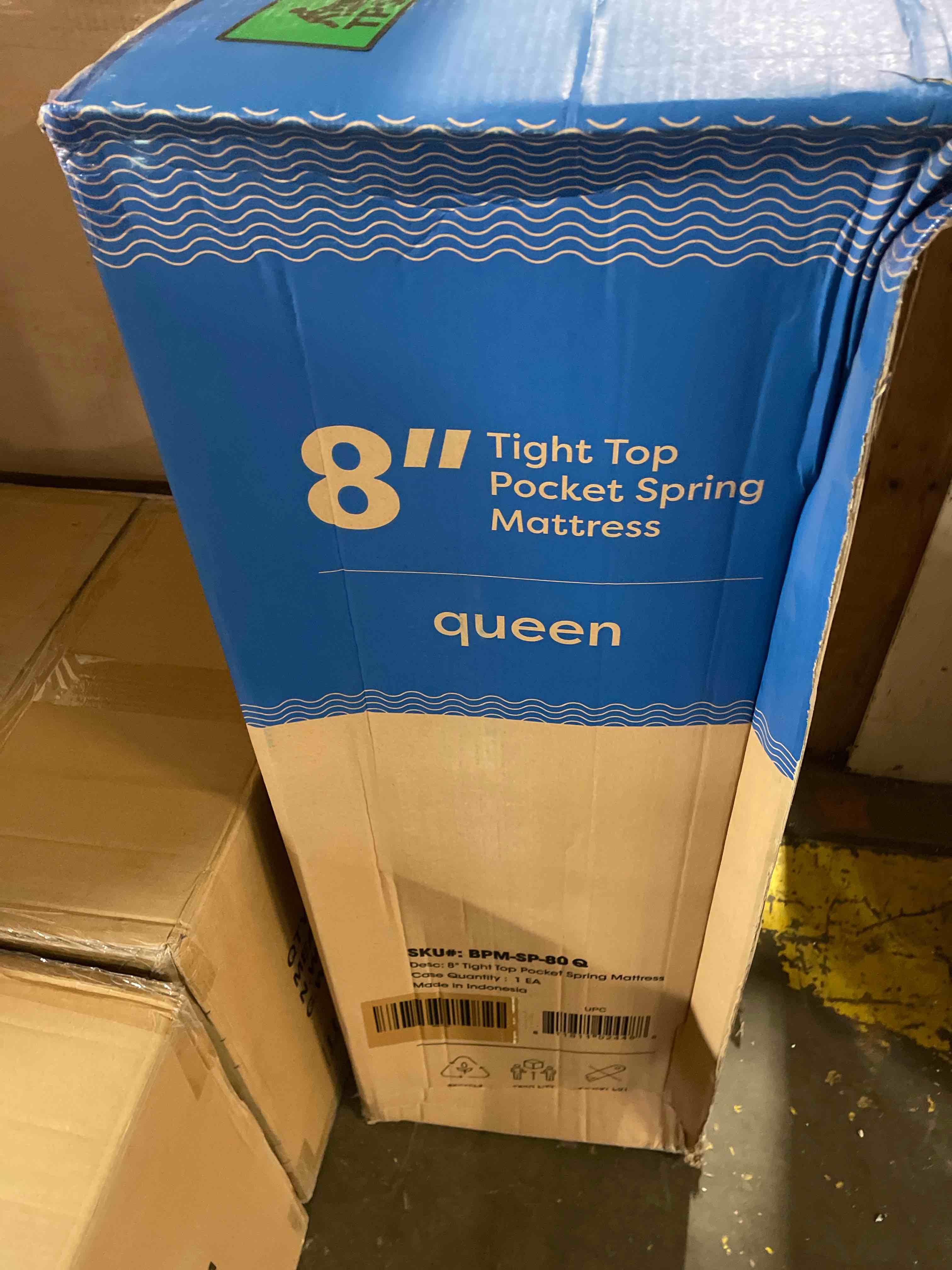 Condition photo showing New/Like New for best price mattress 8 inch tight-top pocket spring-mattress - motion isolation individually encased pocket springs, comfort foam-top, certipur-us certified foam, queen, white
