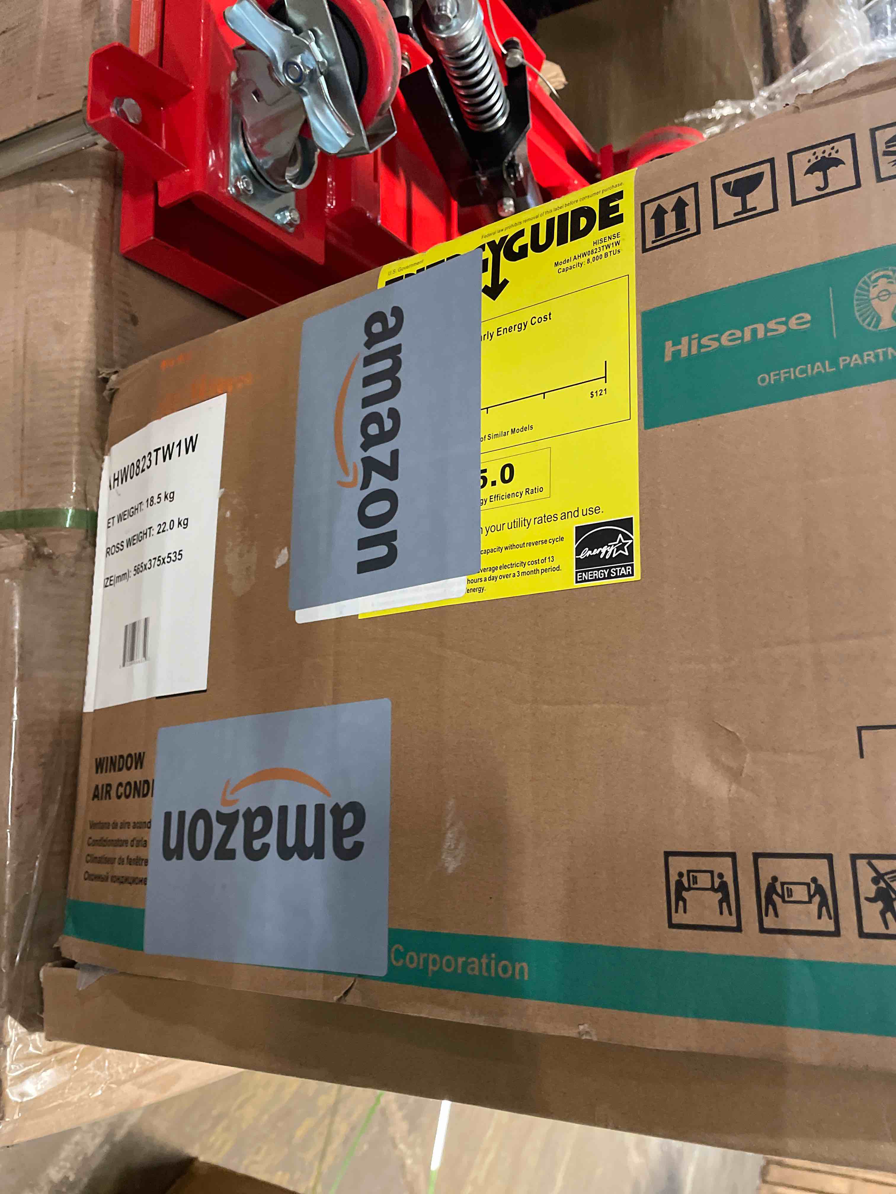 Condition photo showing Good Condition for hisense 8 000 btu/ 11 000 btu ashrae window ac with inverter & wifi white 350 sq ft ahw0823tw1w (used)