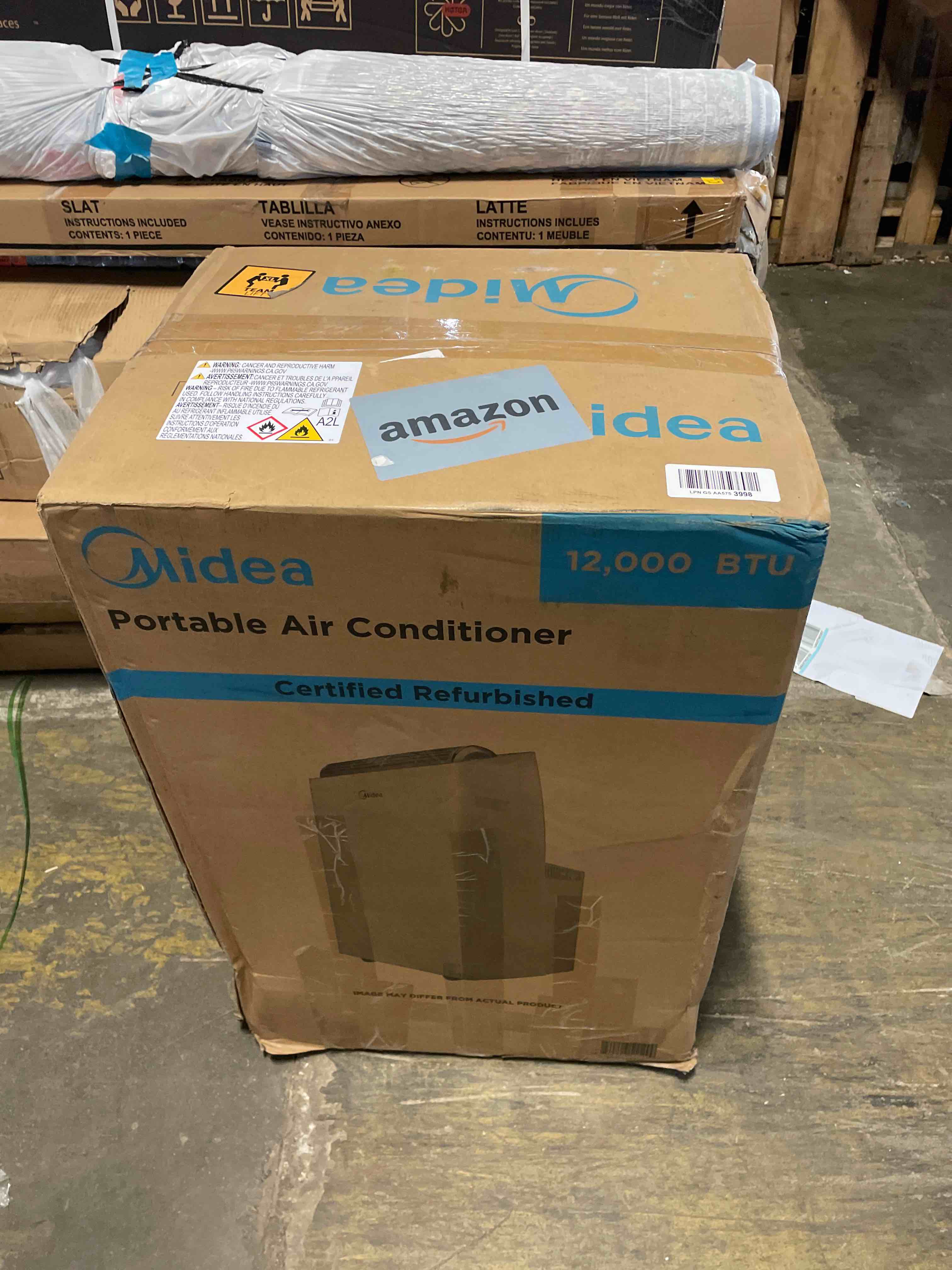 Condition photo showing New/Like New for restored midea duo 12 000 btu portable air conditioner  inverter  3-in-1 ventilate  dehumidifier  cool  wi-fi and alexa  white