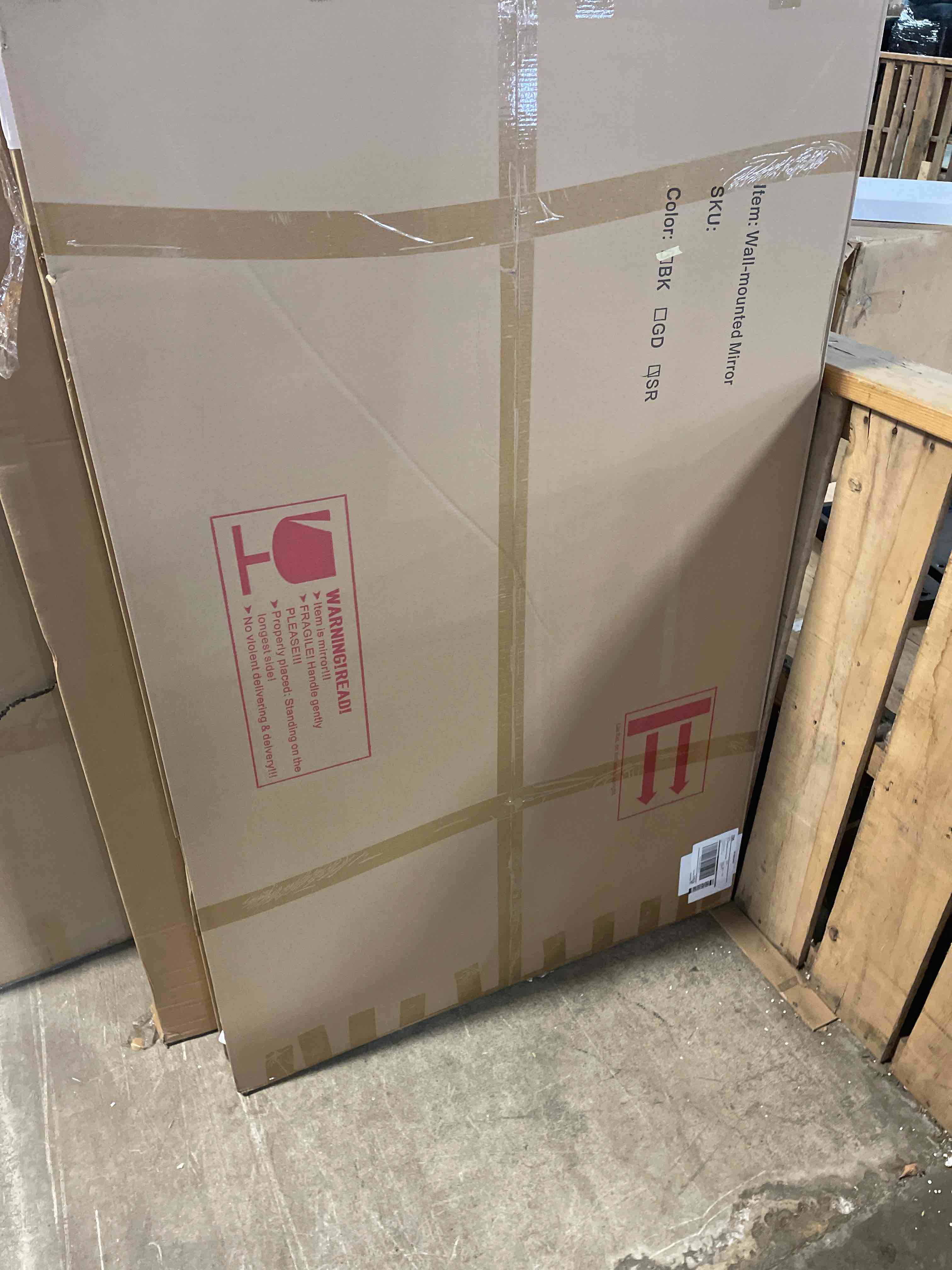 Condition photo showing New/Like New for forbath large bathroom mirror 60x36 inches, black oversized wall mirror for 2 sinks aluminum frame wall mounted rounded corner morndern mirror for bathroom bedroom entryway living room