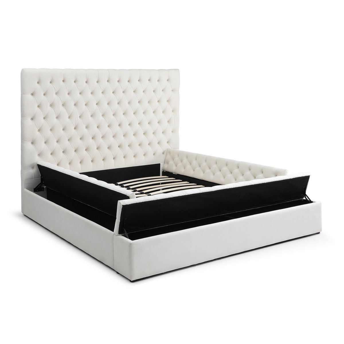 Serenity Tufted Velvet Platform Bed With Storage (Headboard only)