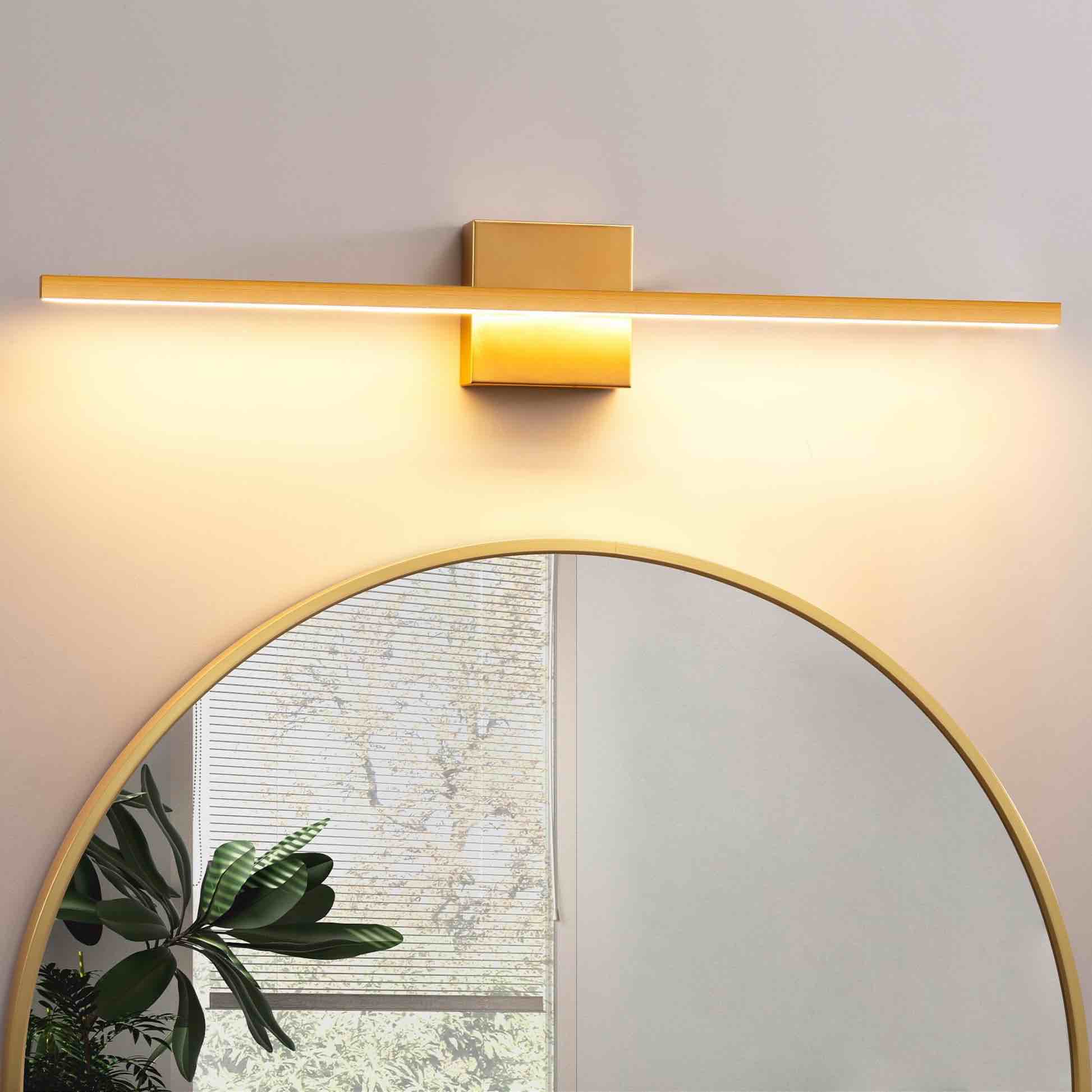 EDISHINE LED Bar Light Wall Mounted Vanity Lights for Bathroom Mirror, 3000K Warm White, 18W