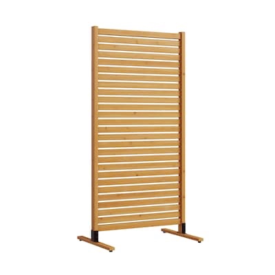 Enclo Privacy Screens Tiaga Freestanding or Surface Mounted 36-in W x 73.5-in H Slatted Wood Cedar