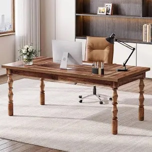 OFFICE DESK IN SATIN WALNUT FINISH