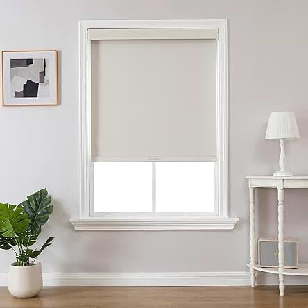roller shade 42"x72" l beige