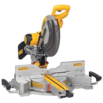 dewalt 12-in 15-amp dual bevel sliding compound corded miter saw, new in box, 20 x 32 7/9 x 19.05