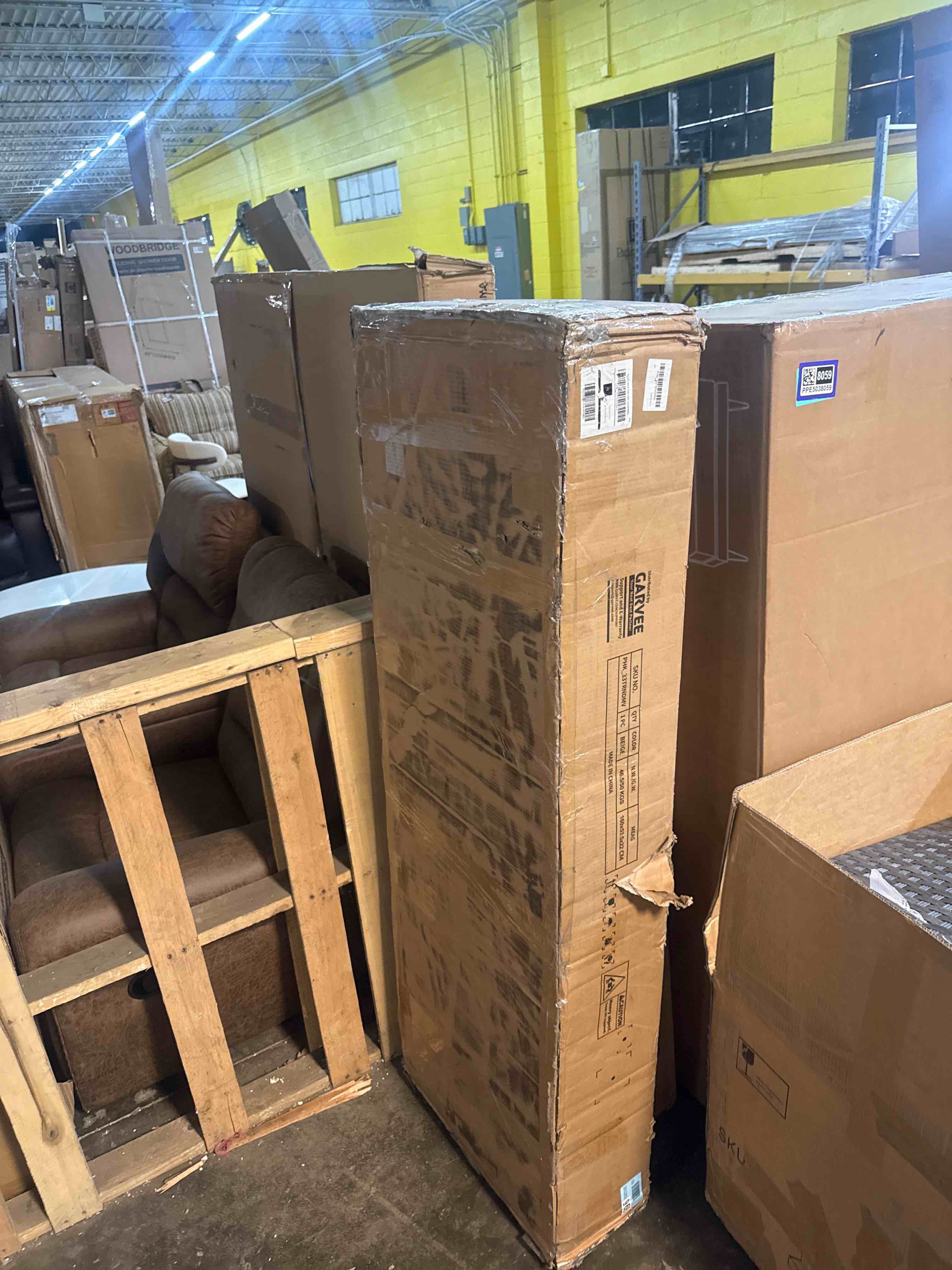 Condition photo showing New/Like New for garvee bed frame queen size with 4 storage drawer, bed frame with headboard and corduroy