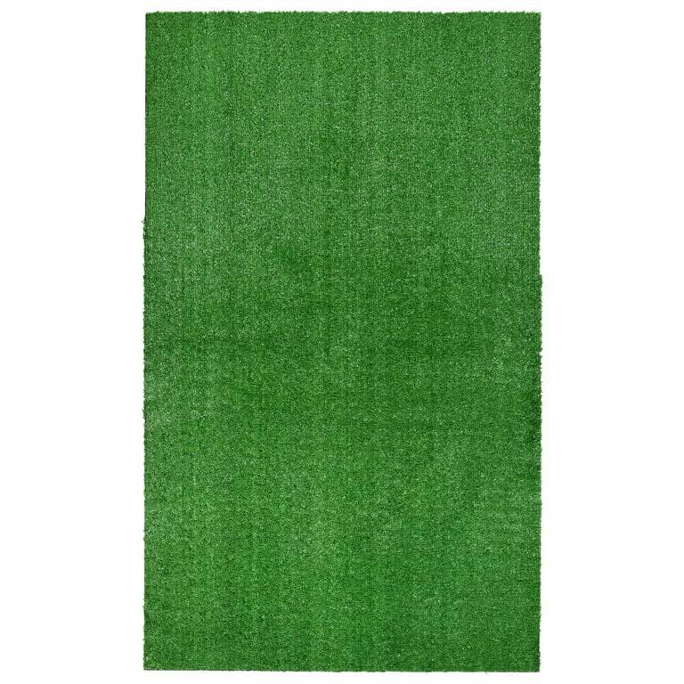 garland rug artificial grass green indoor/outdoor area rug, 7' x 10'