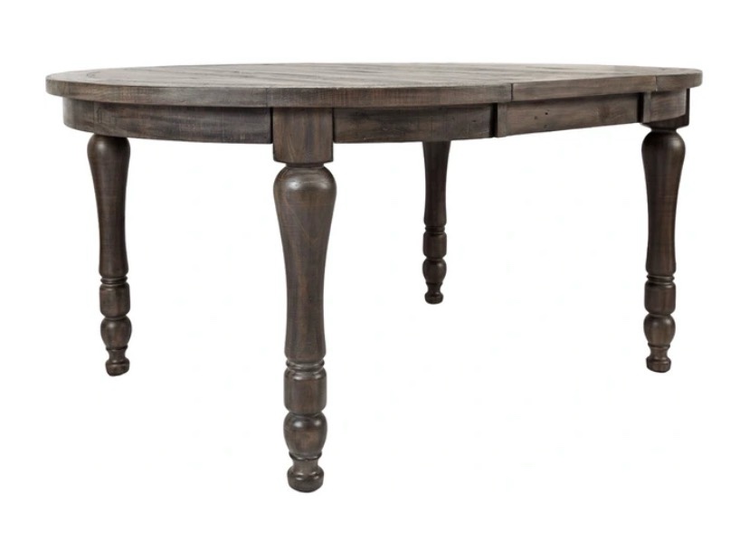 Condition photo showing New/Like New for jofran inc. madison county barnwood 48.0w x 30.0h x 48.0d round to oval dining table