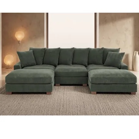 ashira wide reversible modular corner sectional with ottoman (only ottoman) (ottoman brand new)