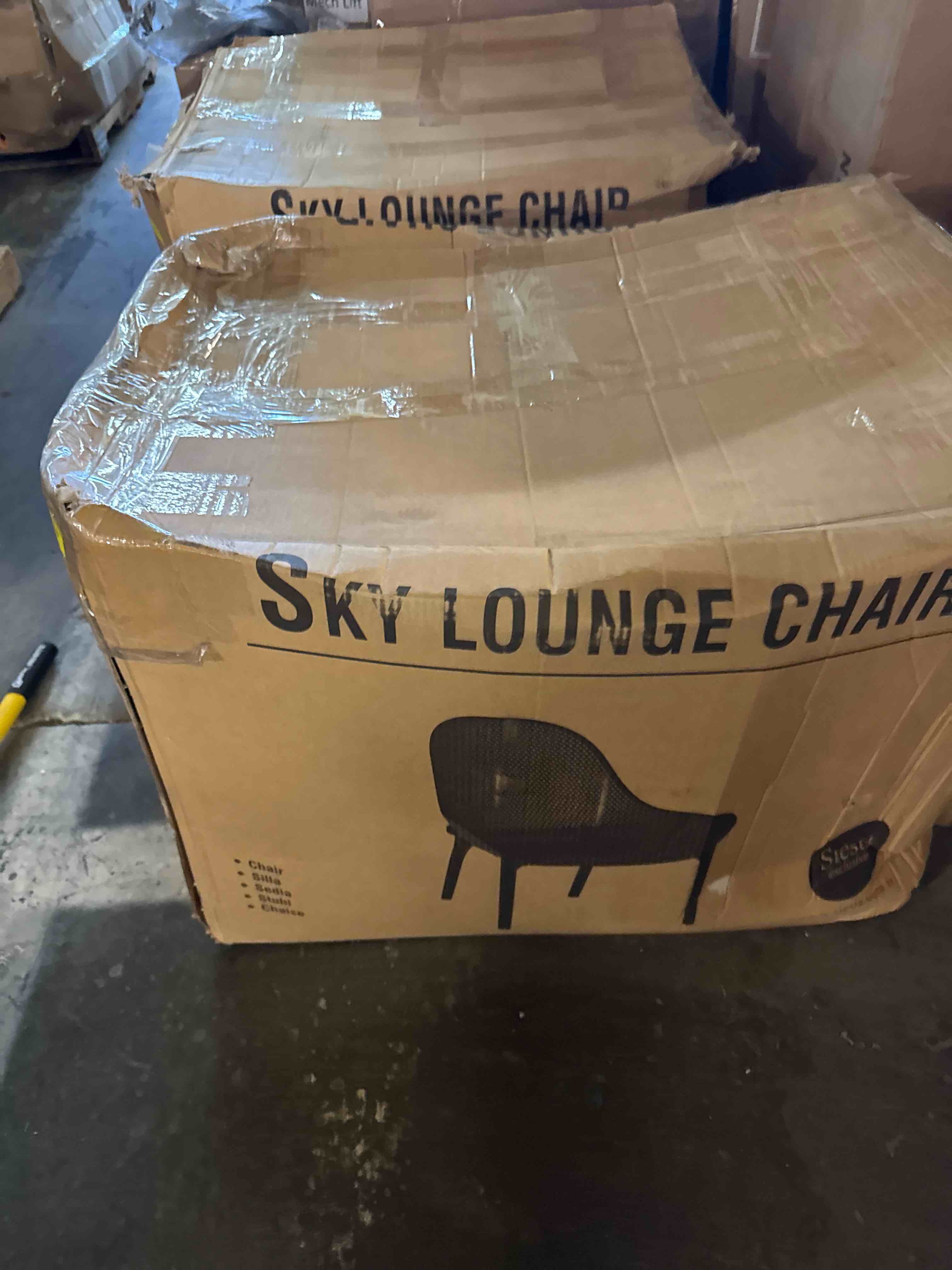 Condition photo showing New/Like New for christopher knight home davina outdoor dining chair (set of 4), yellow