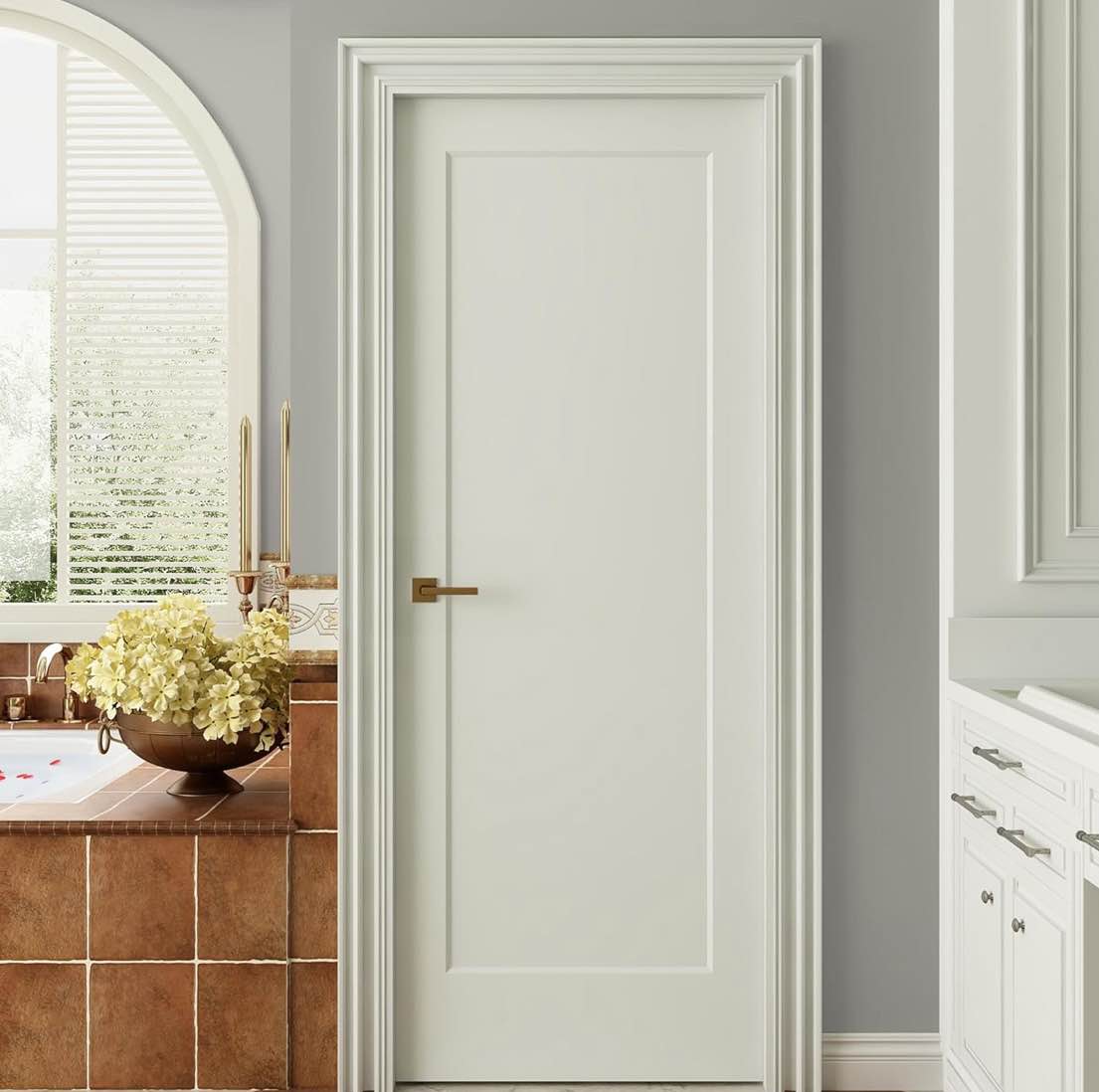jubest 24"x80" 1-panel shaker style white primed hollow core interior molded door slab, not pre-drilled and not included hardware, pre-assembled interior door for pantry, laundry, closet - amazon.com