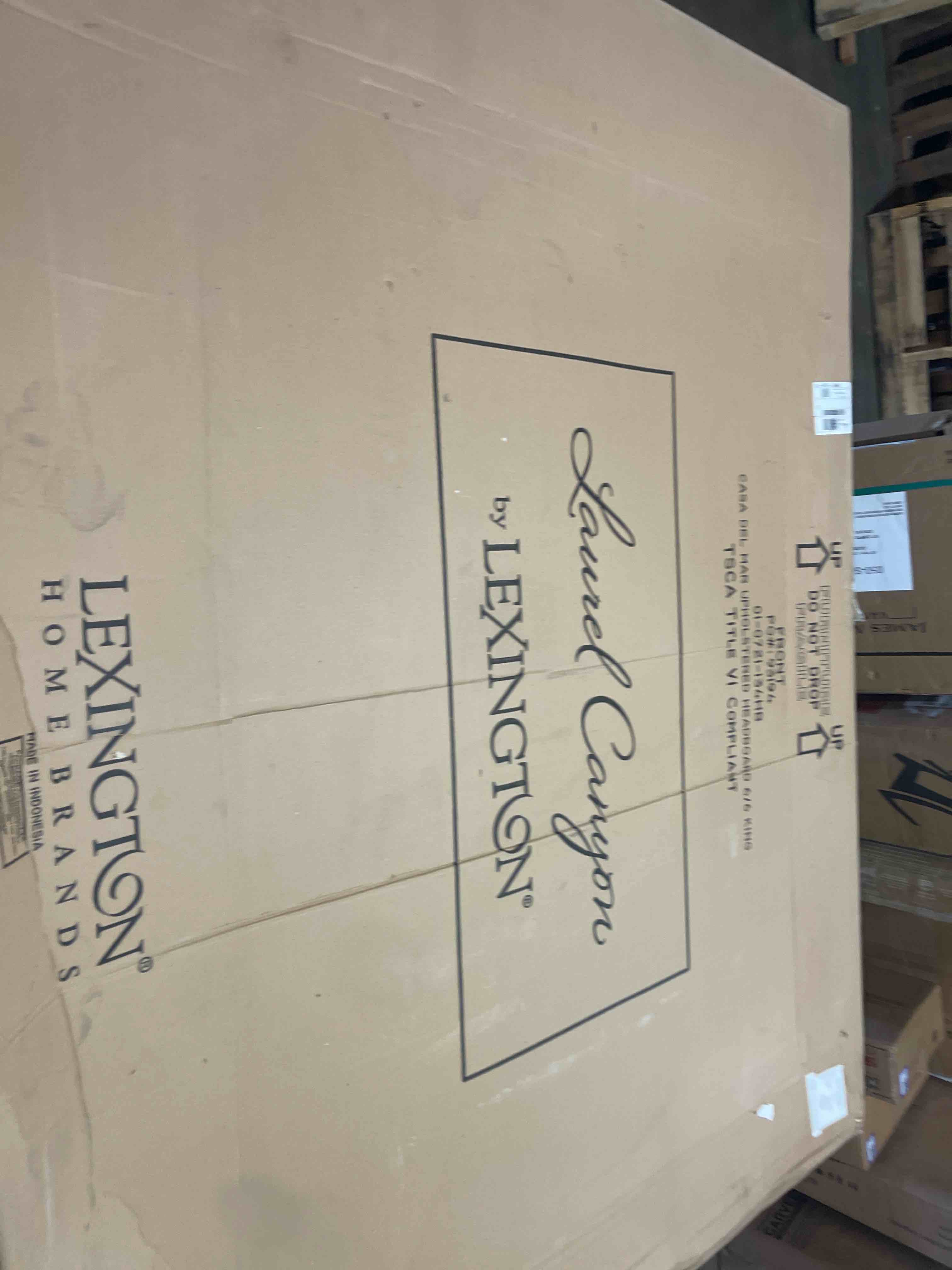 Condition photo showing As Is for casa del mar upholstered bed